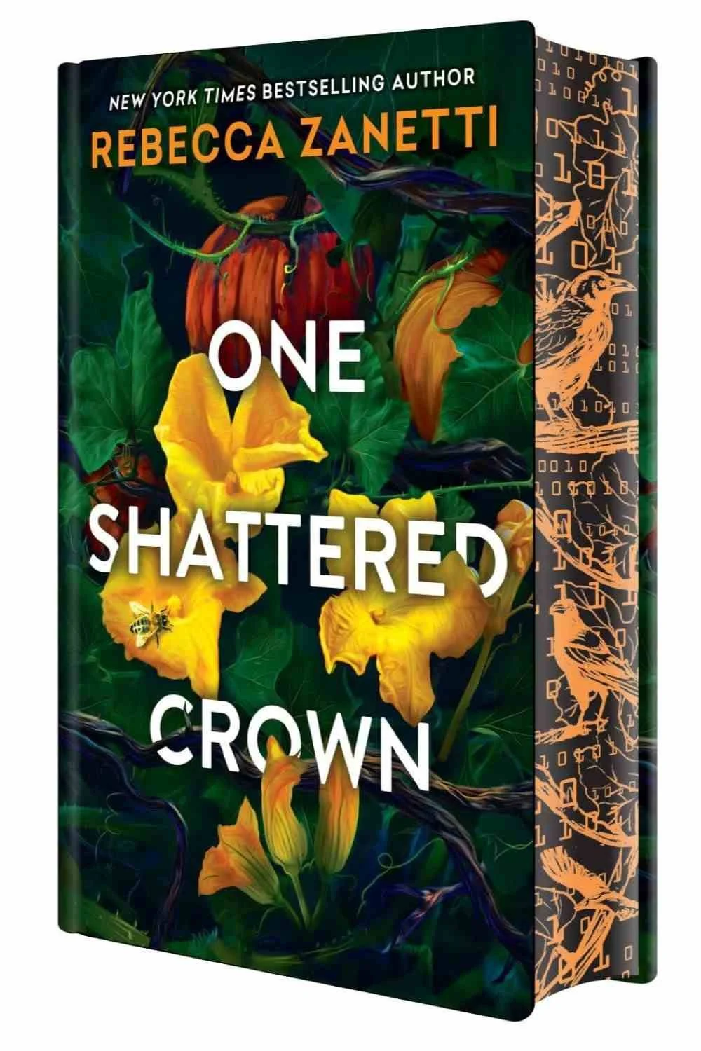 Deluxe hardcover editions of the dark dystopian romantasy, cinderella retelling One Shattered Crown by Rebecca Zanetti