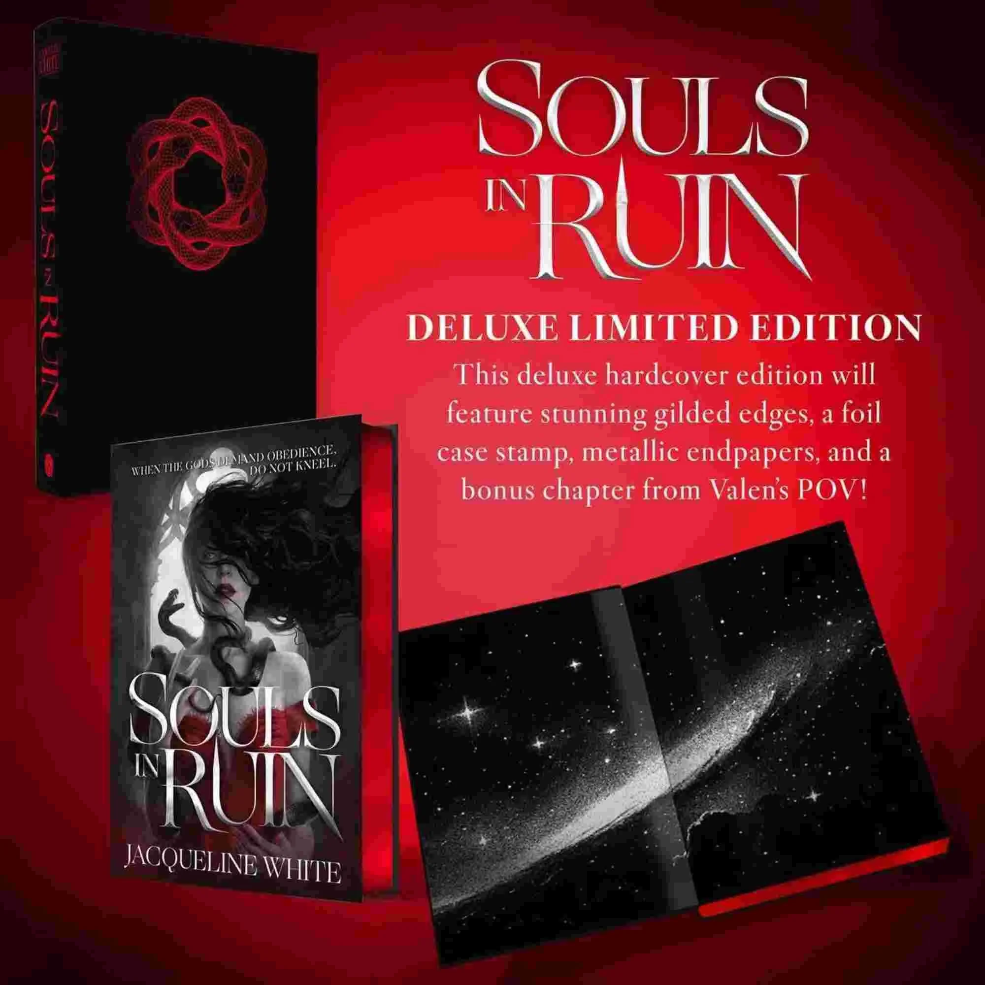 Ad for the deluxe hardcover edition of Souls in Ruin by Jacqueline White on Amazon.com