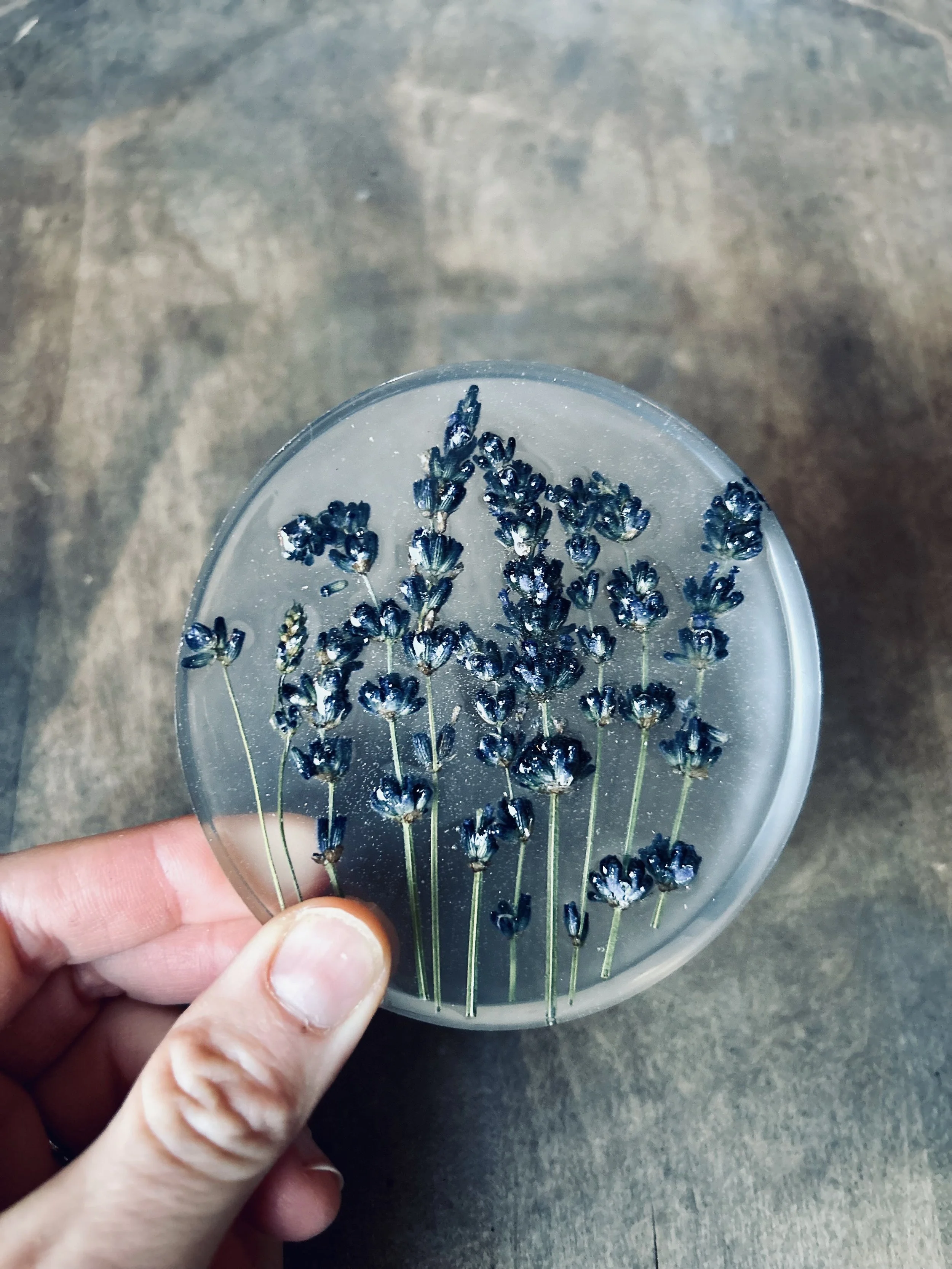 Lavender Resin Art
