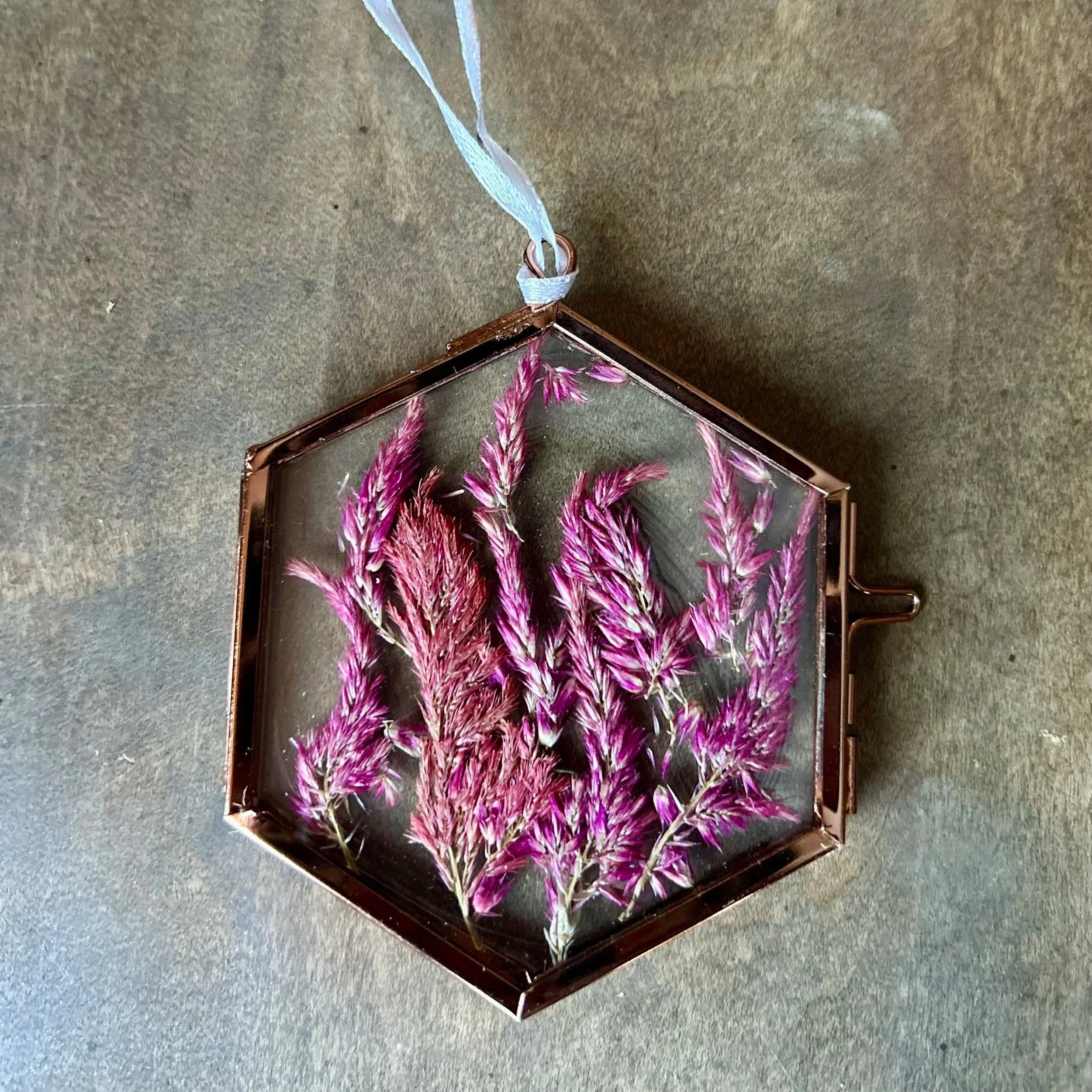 Celosia Pressed Flower Ornament