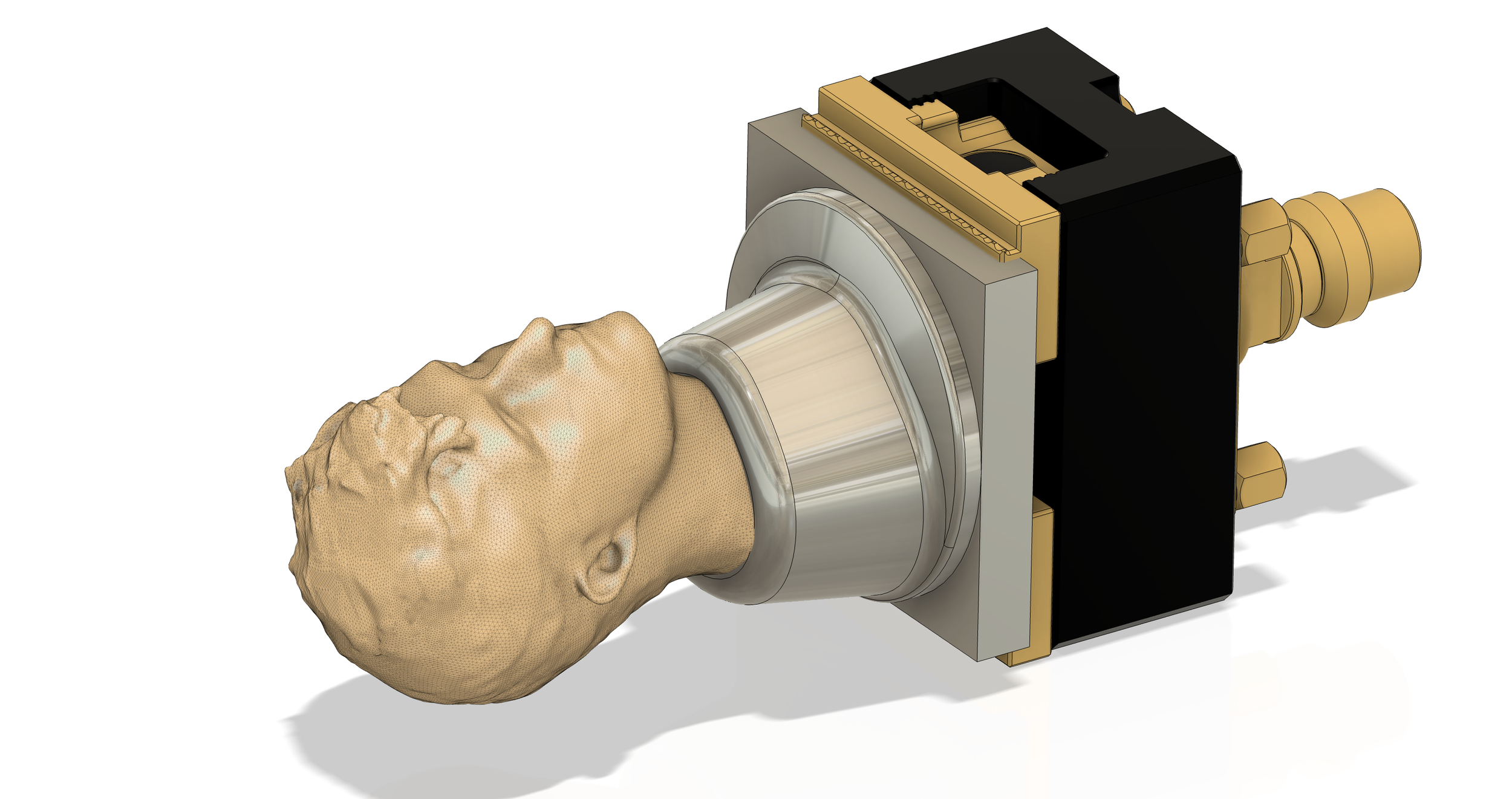 A refined 3D scan of my head, preparing to be machined from metal.