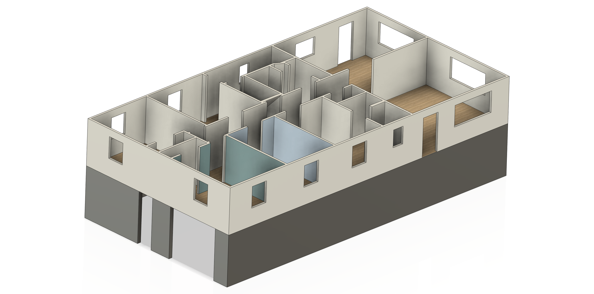 An accurate 3D model of a house.