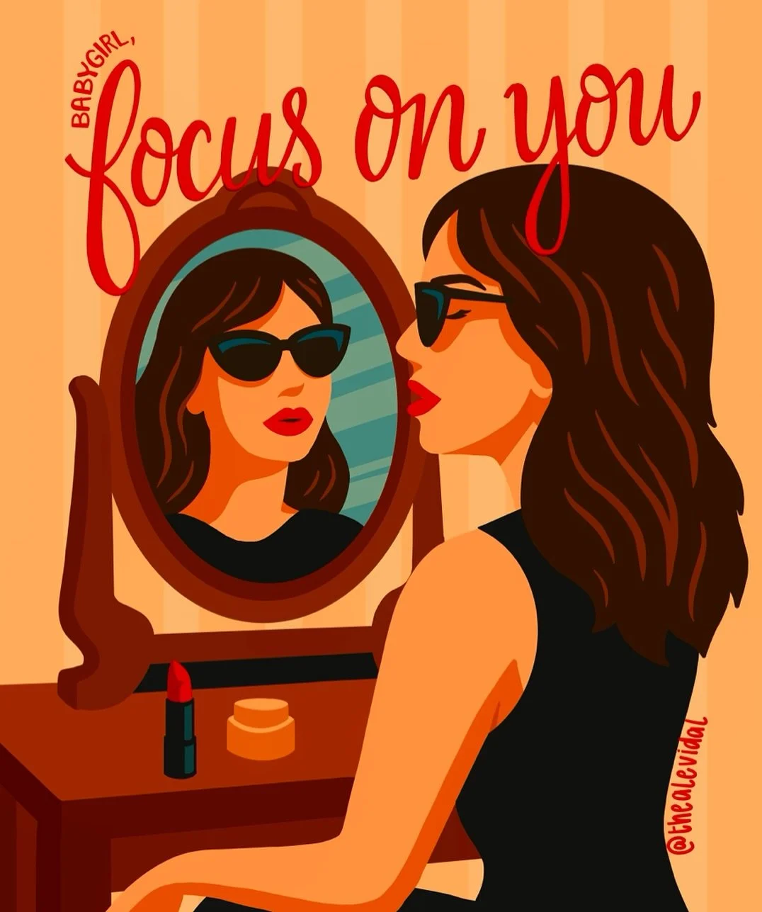 A little reminder for anyone who needed to hear it today: prioritize yourself, your peace, and your glow. 💄🖤

#FocusOnYou #PositiveVibesOnly #DailyReminders #SelfLoveJourney #PositiveEnergy #UpliftingQuotes #CreativeIllustration #VectorArt #Illustr