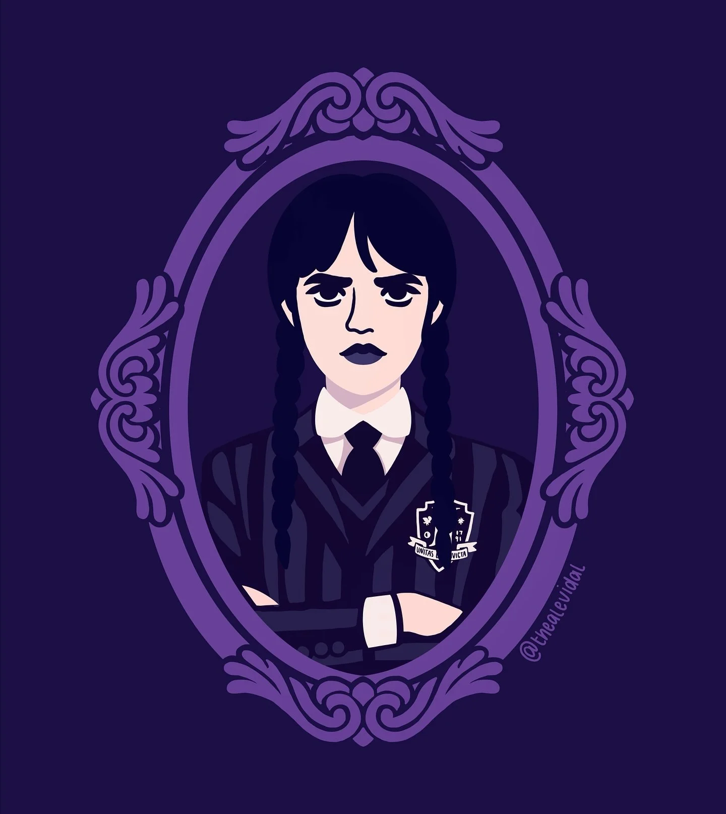 🖤✨ She&rsquo;s creepy, she&rsquo;s kooky&hellip; and she&rsquo;s back. Had to celebrate Part 2 of Wednesday with this illustration of one of everyone&rsquo;s favorite Addams. Who else is binging today? 👀

#WednesdayAddams #WednesdayNetflix #Wednesd