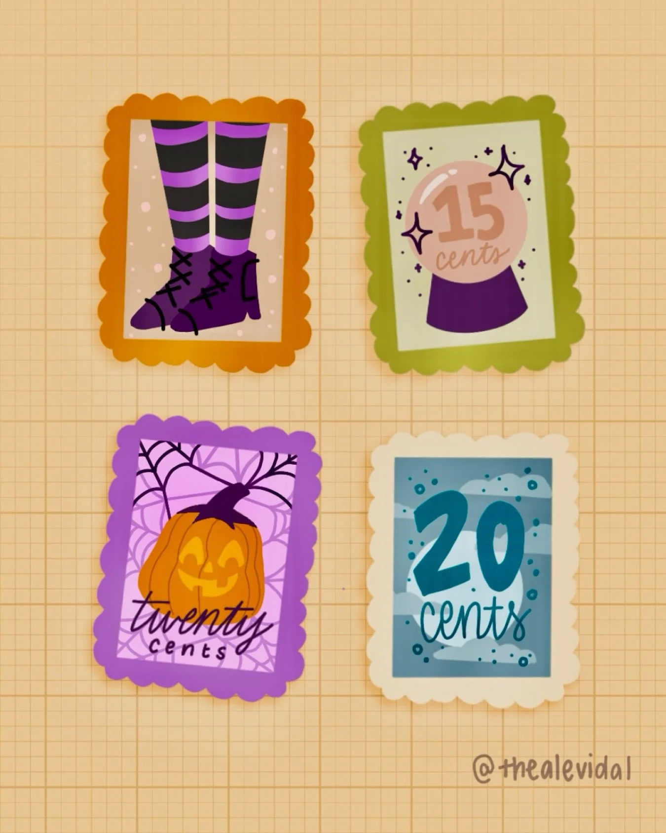 Cue some cute Halloween stamps.🎃✨

Trying out a different drawing style that is more playful and organic. I notice I get SO caught up sometimes on making things &ldquo;perfect&rdquo; (spoiler: that doesn&rsquo;t exist lol).

Art is never meant to be