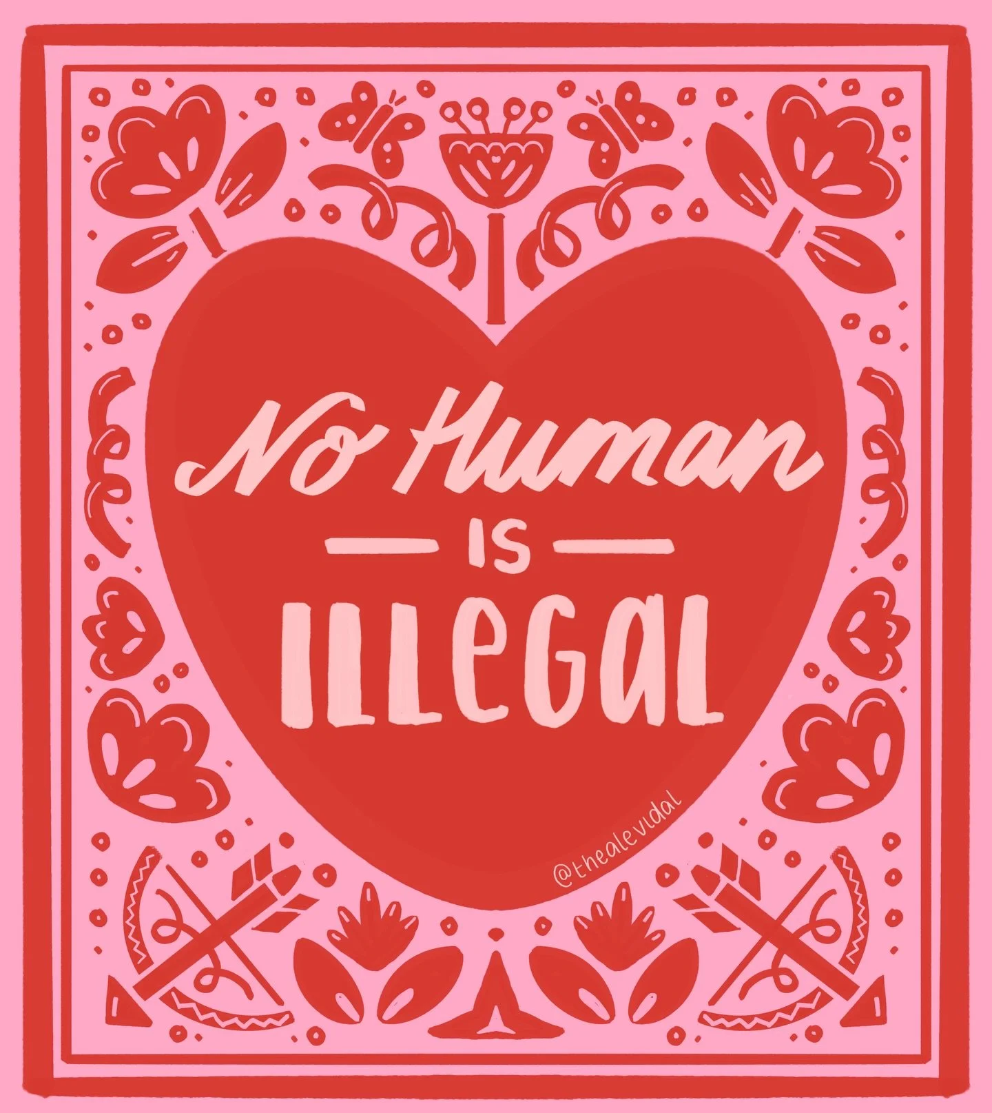 With February here, let&rsquo;s remember &hearts;️

#peoplerights #fuckice #nohumanisillegal #positivequotesdaily #digitalartistsoninstagram