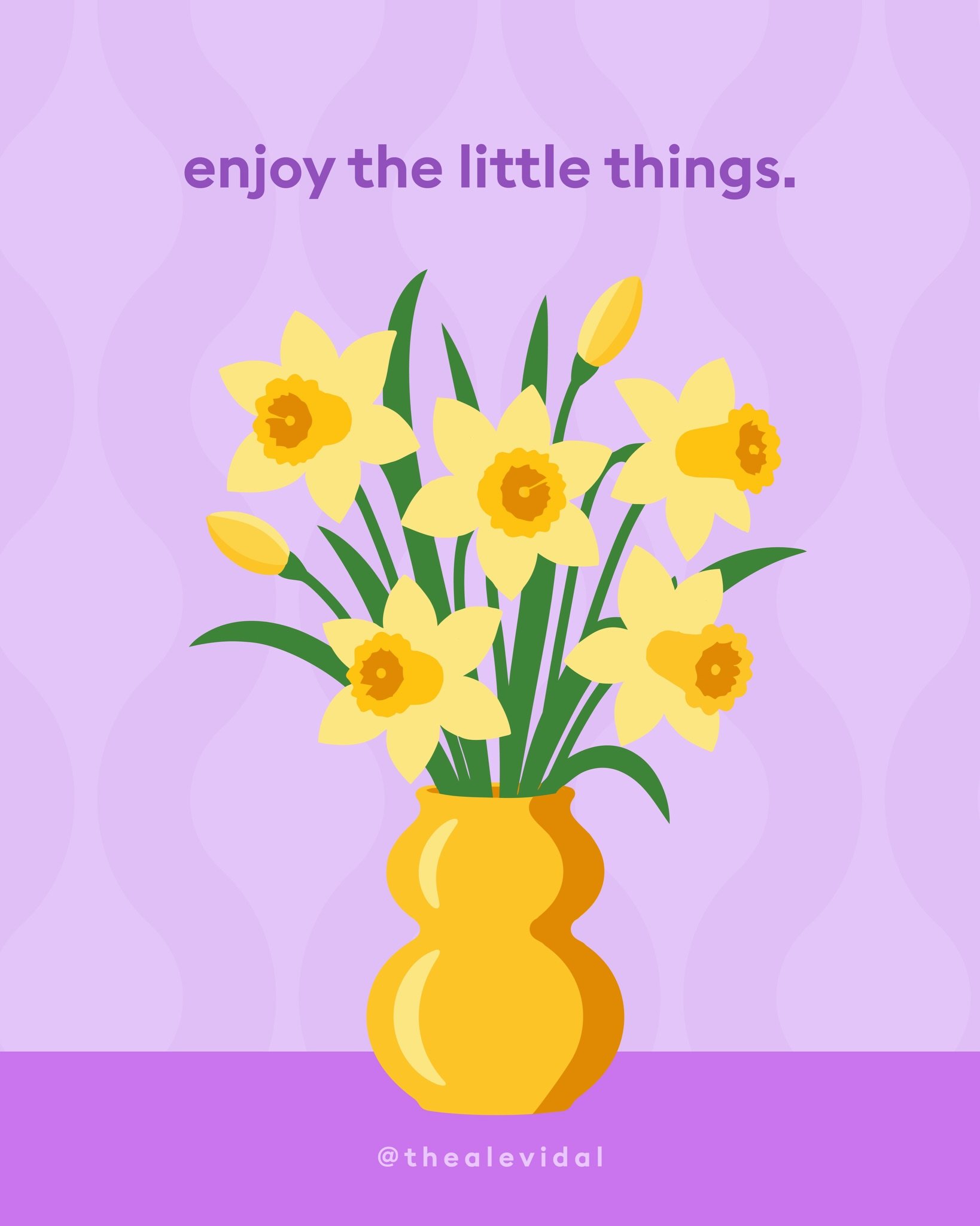 Reminder to stop and smell the flowers 💐

#designwithme #positivequotesdaily #flatillustration #enjoythelittlemoments