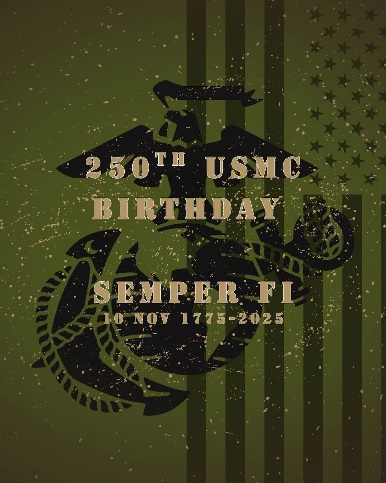 250 years. 💪
From Tun Tavern to today&mdash;honor, courage, commitment. To the ones still in, and the ones who hung up the uniform: Semper Fi. Never Above You, Never Below You, Always Beside You.
10 Nov 1775&ndash;2025.

#USMC #MarineCorpsBirthday #