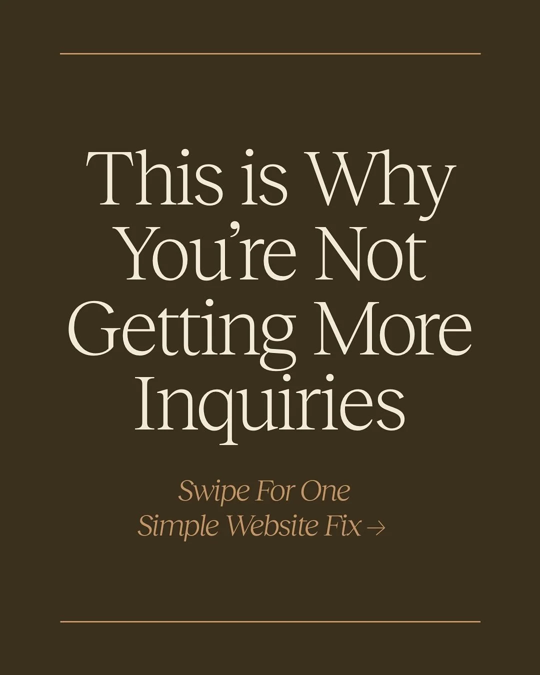If your inbox has been crickets 🦗 lately&hellip; it might not be your marketing. It could be your homepage.

Because the truth is your header is prime real estate, and most people waste it.

❌ Vague headline that could belong to anyone

❌ Random pho