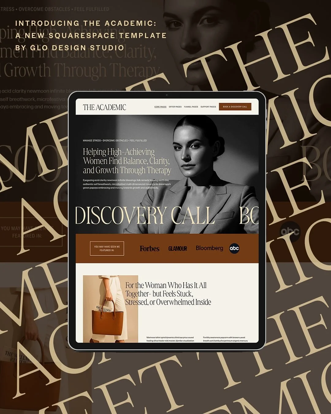 The template that gives your wellness brand that “she’s legit” energy…
β¨The Academic is here and I’m so excited to share β¨
(this just might be my favorite template yet!)
π» Who it’s for: established servic