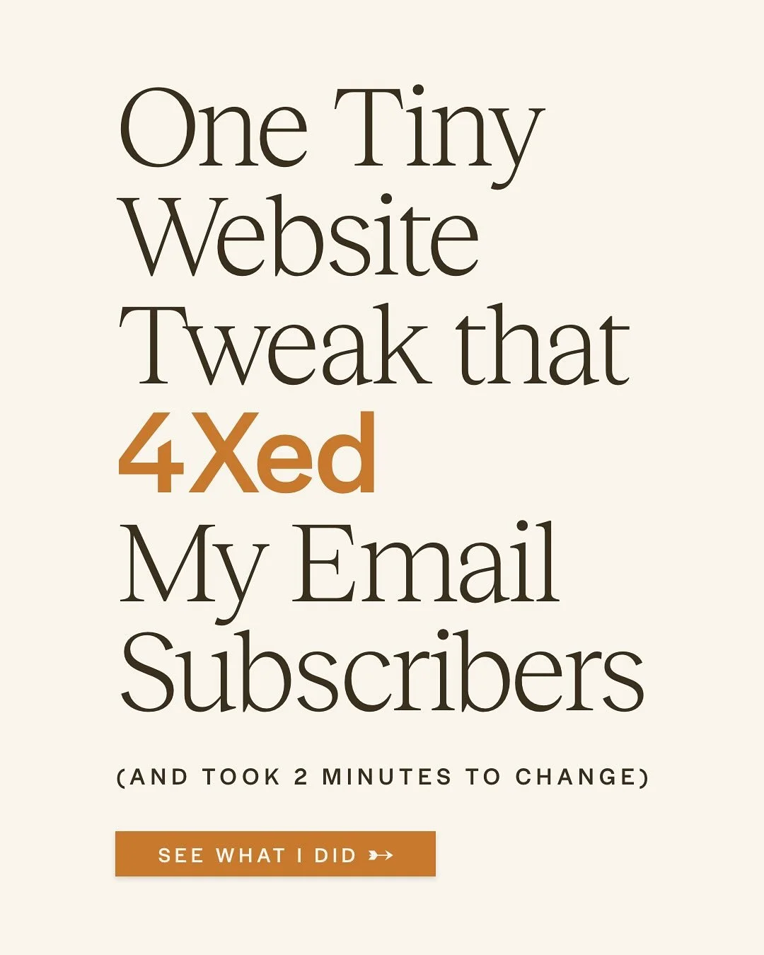 I changed one button on my website and 4xed my email subscribers 👇

Last week, I updated the little button in the top-right corner of my website navigation.

It used to send people to my contact page, but I really want to focus on growing my email l