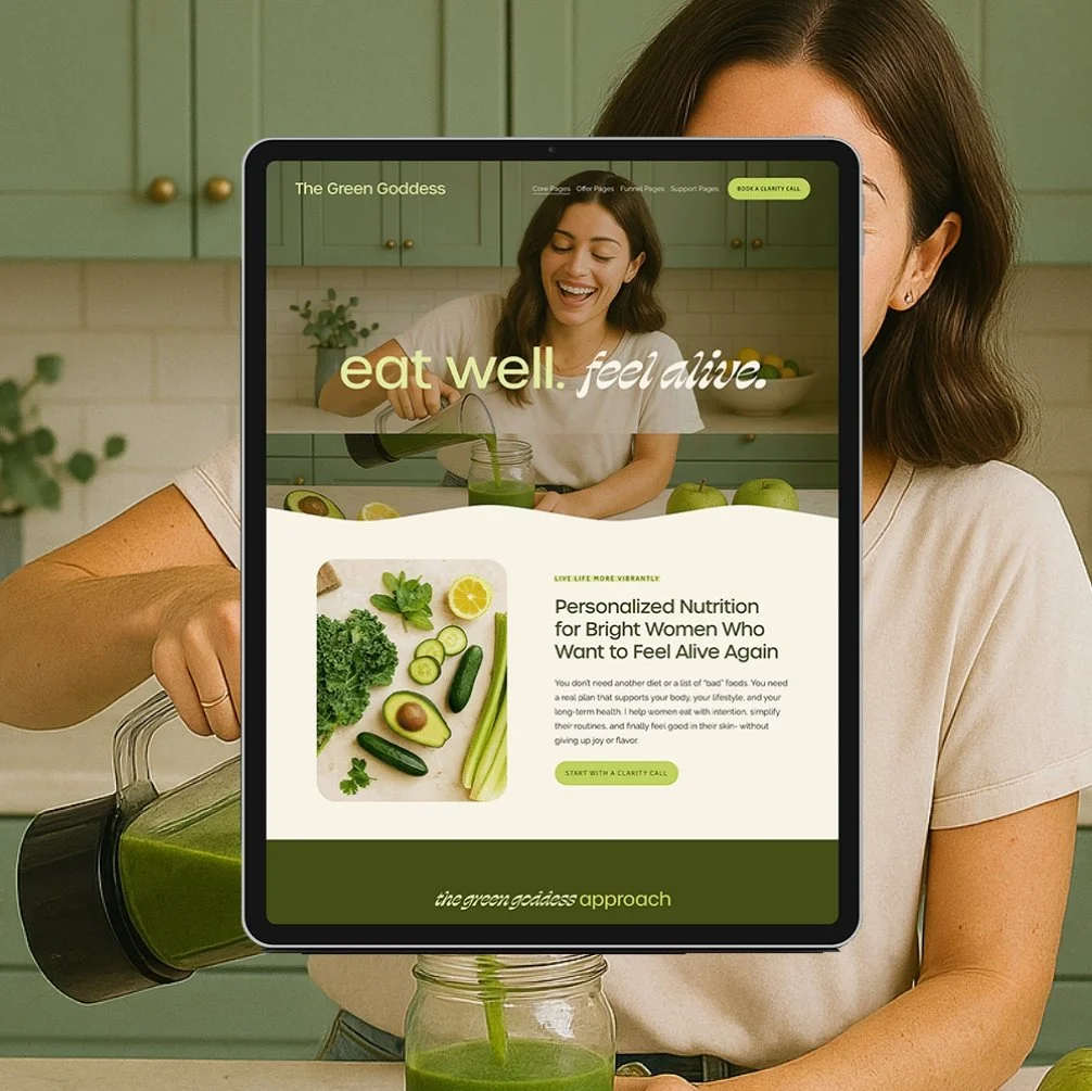 The Green Goddess | Squarespace Website Template