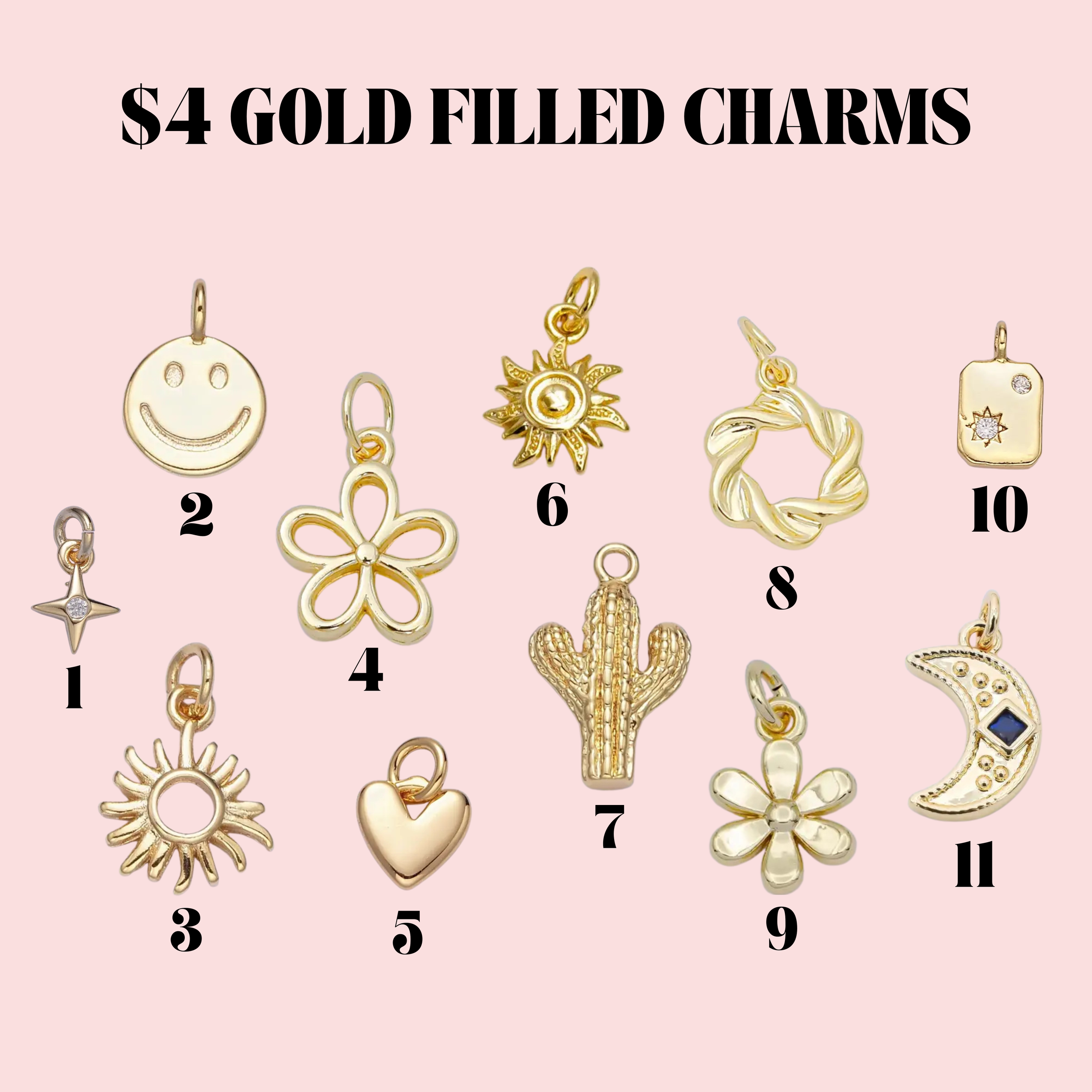 $4 Gold Filled Charms