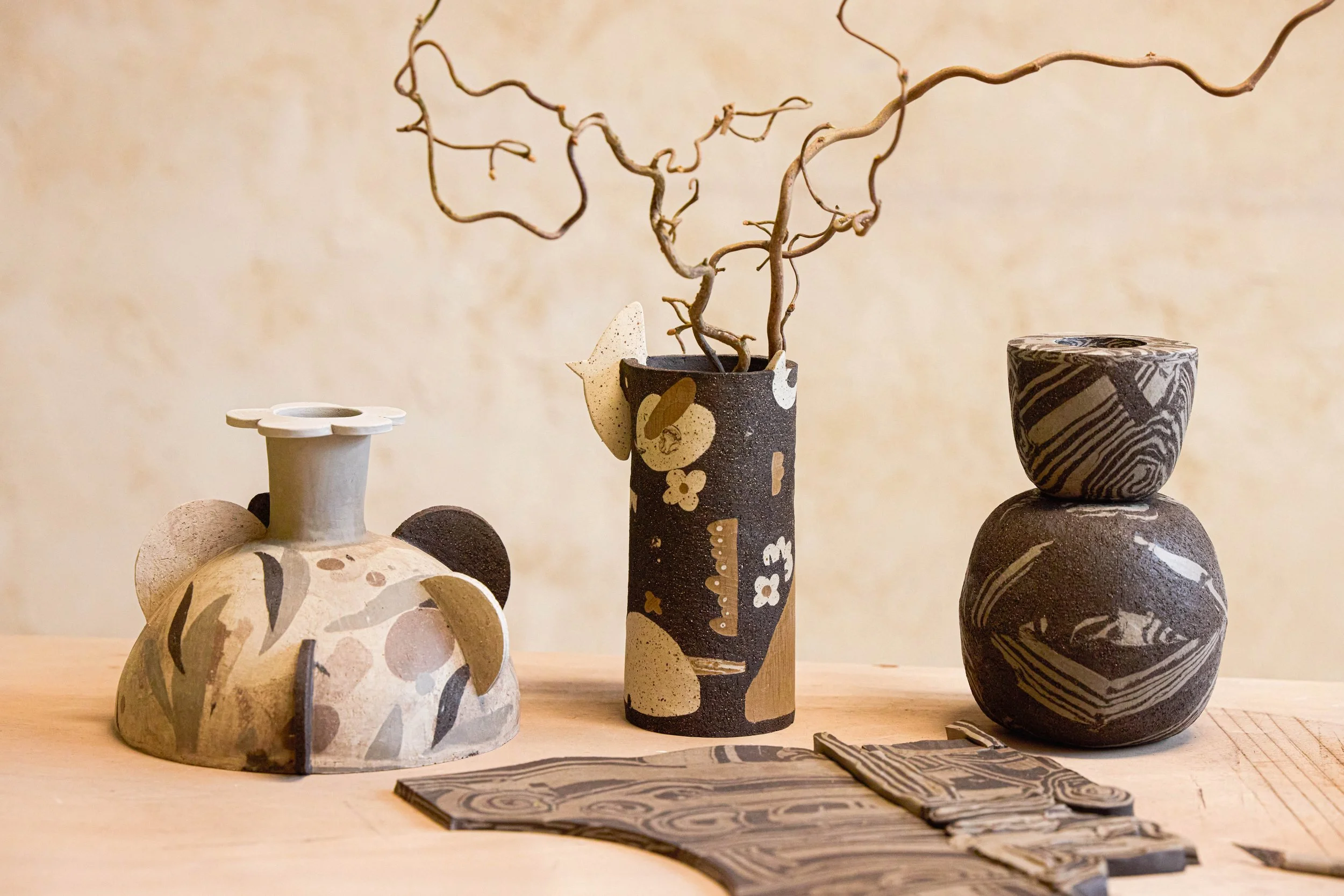 Modelez votre vase ou pied de lampe en terre mêlée