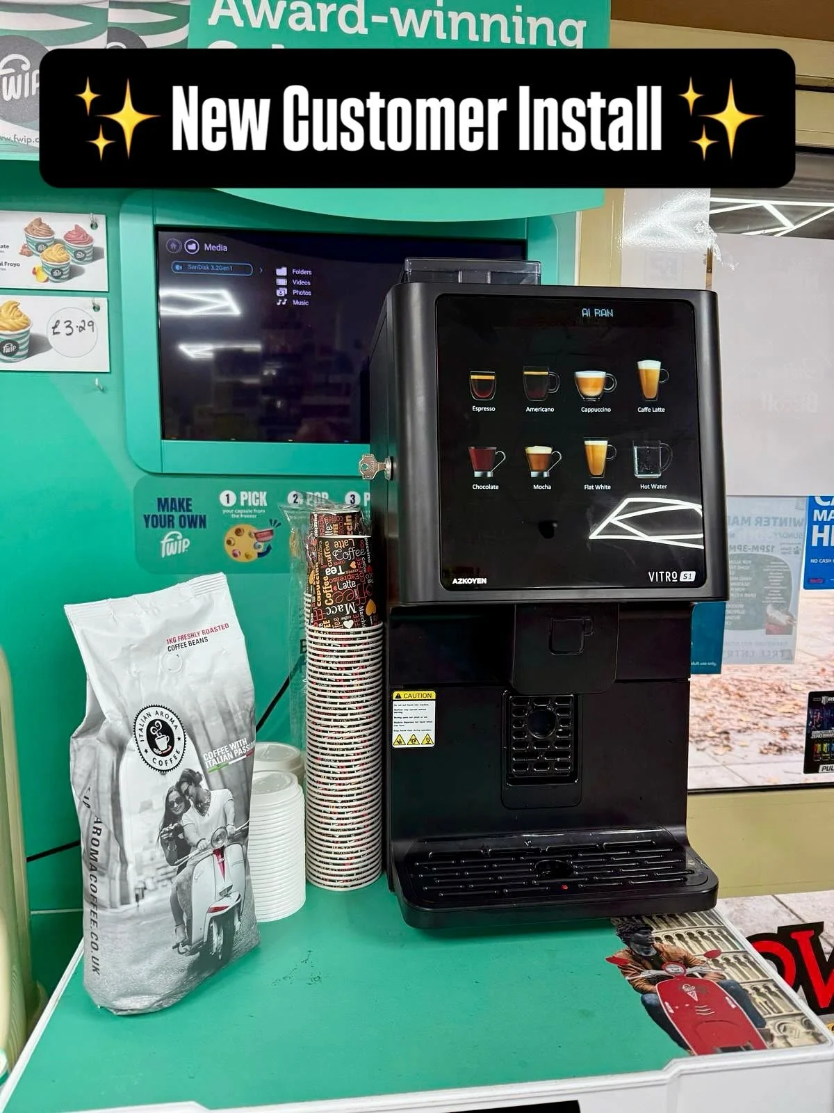 ✨New Customer Onboarded &mdash; Newcastle✨

📦 Equipment Supplied:
Coffetek Vitro S1 EVO &ndash; Espresso + 2 Instant (Tank-Fill)

📍 Newcastle &ndash; Convenience Store

We&rsquo;re pleased to welcome another fantastic retailer onboard! This Newcast