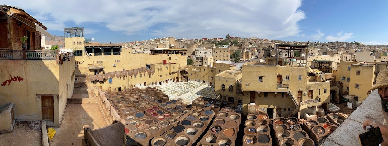 Morocco - Fes, Medina, Chouara tannery, Volubilis