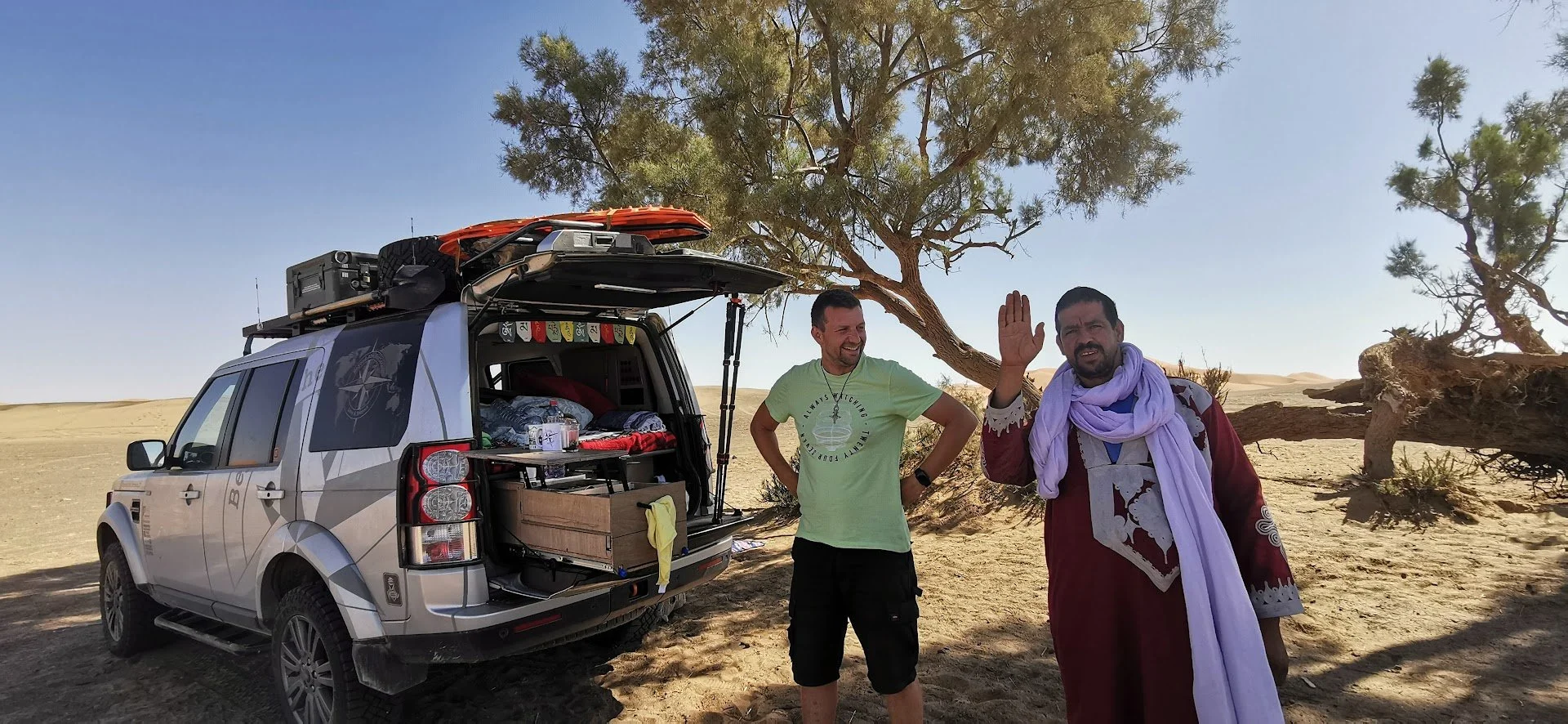 Making coffee while engaging with local  people during our travels with purpose