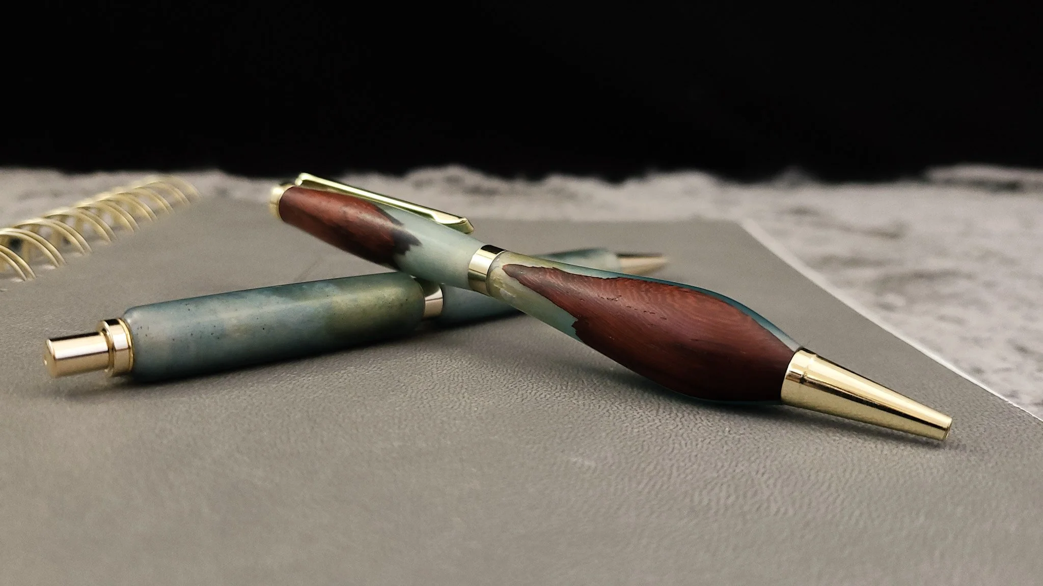Resin & Walnut and Resin Pens and Pencils