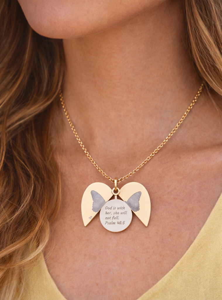 Gold Butterly Neclace on Modal with message showing.PNG
