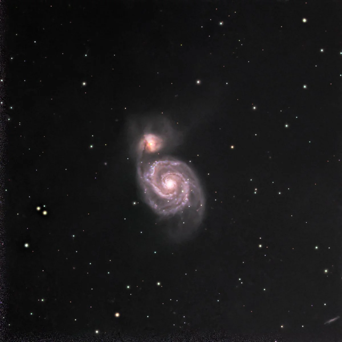 Whirlpool (M51) 40 minutes total integration time. Filter = LRGB
