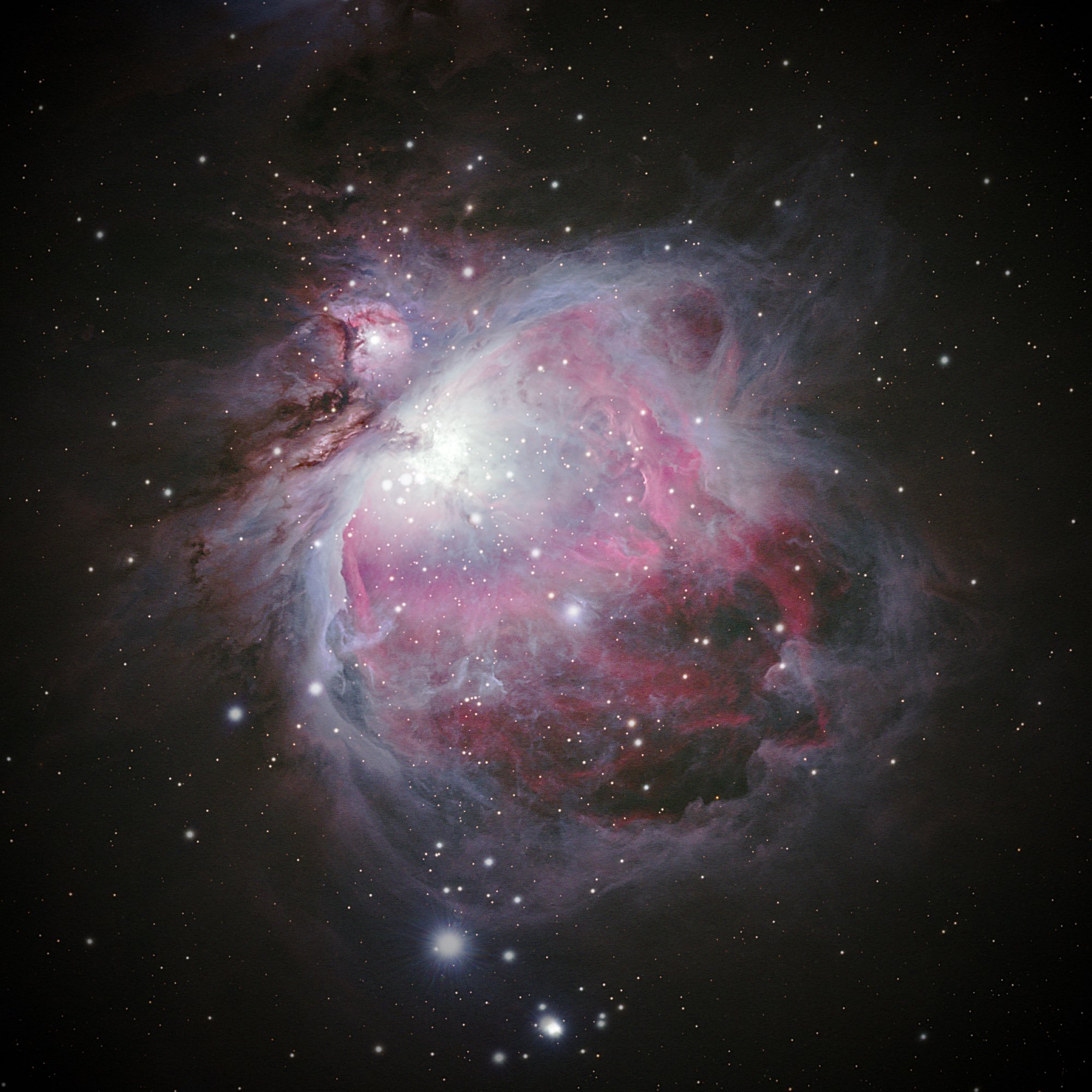 Orion Nebula (M42) 80 minutes total integration time. Filters LRGB.