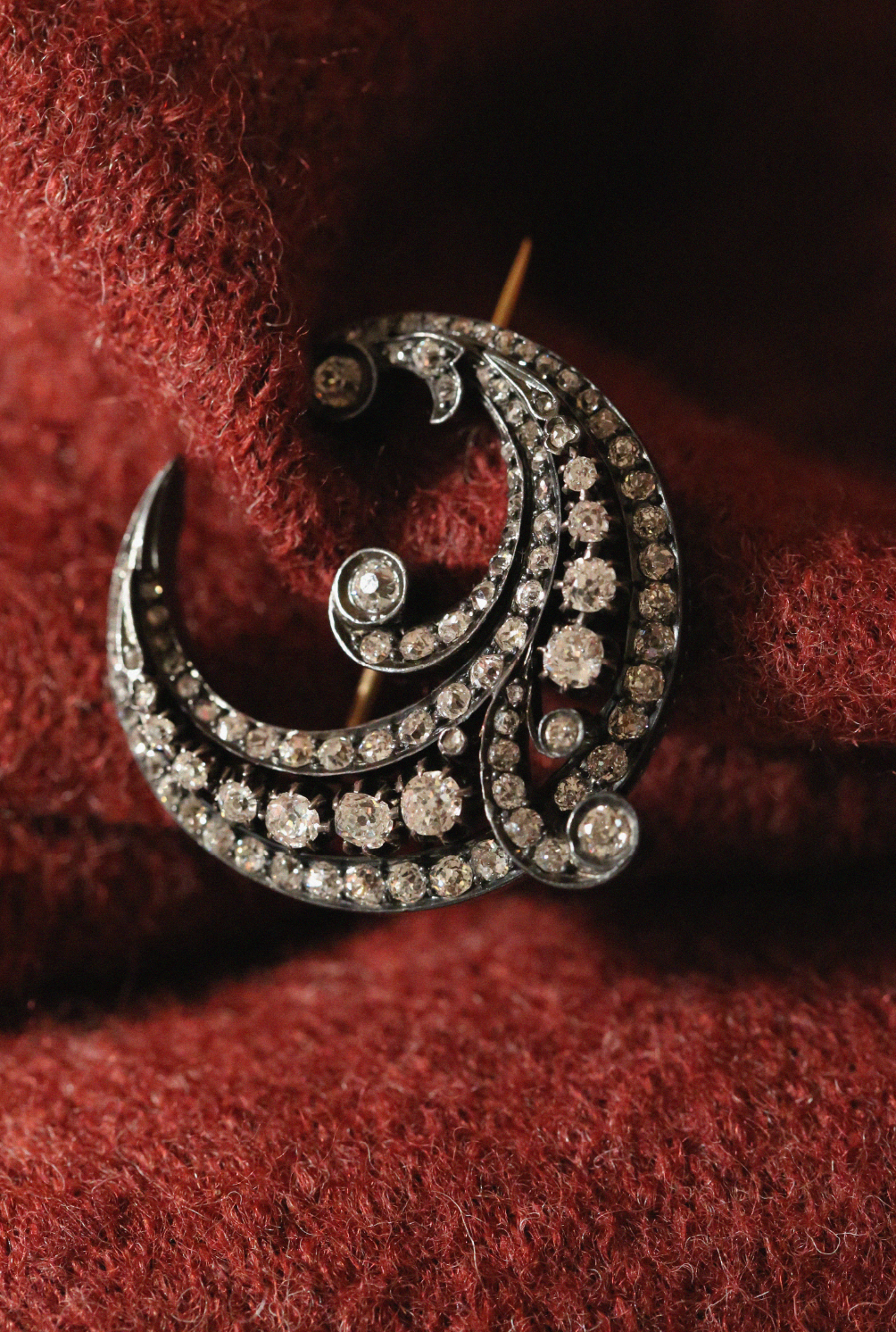 Luna — Victorian Crescent Brooch