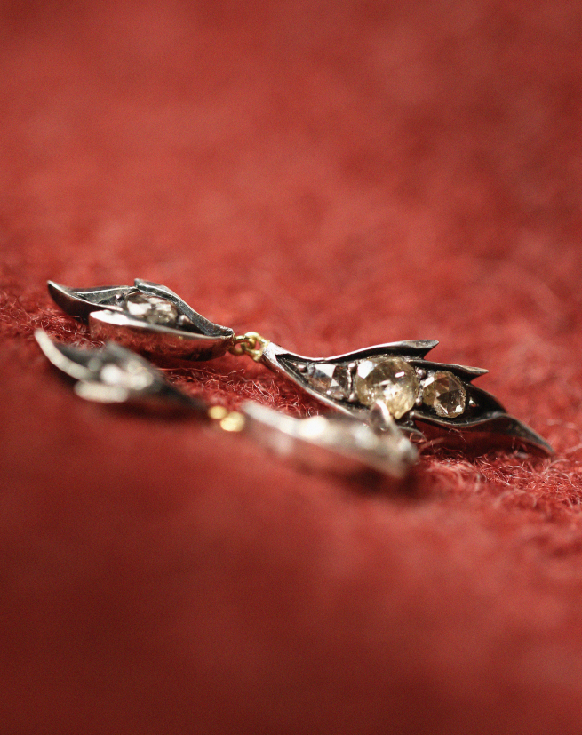 Falling Leaves — Silver and Gold Earrings
