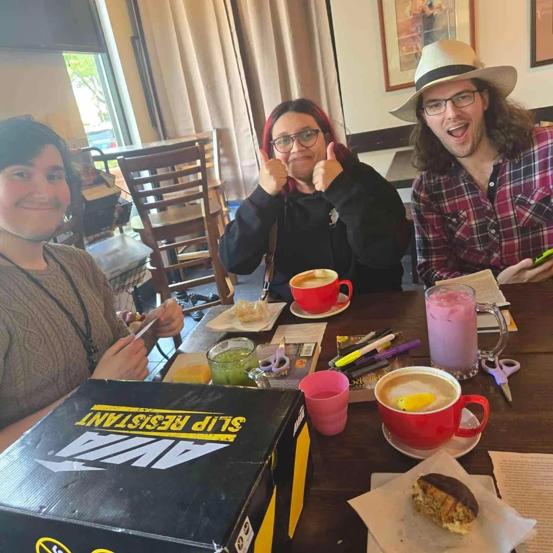 A group of us met up for coffee and black-out poetry at @ponchoscafeandcatering last Saturday. Most of us were beginners but we had a great time and feel like pros now! Would love to have you come join us next time on June 14th at 1pm!
#victoriabc