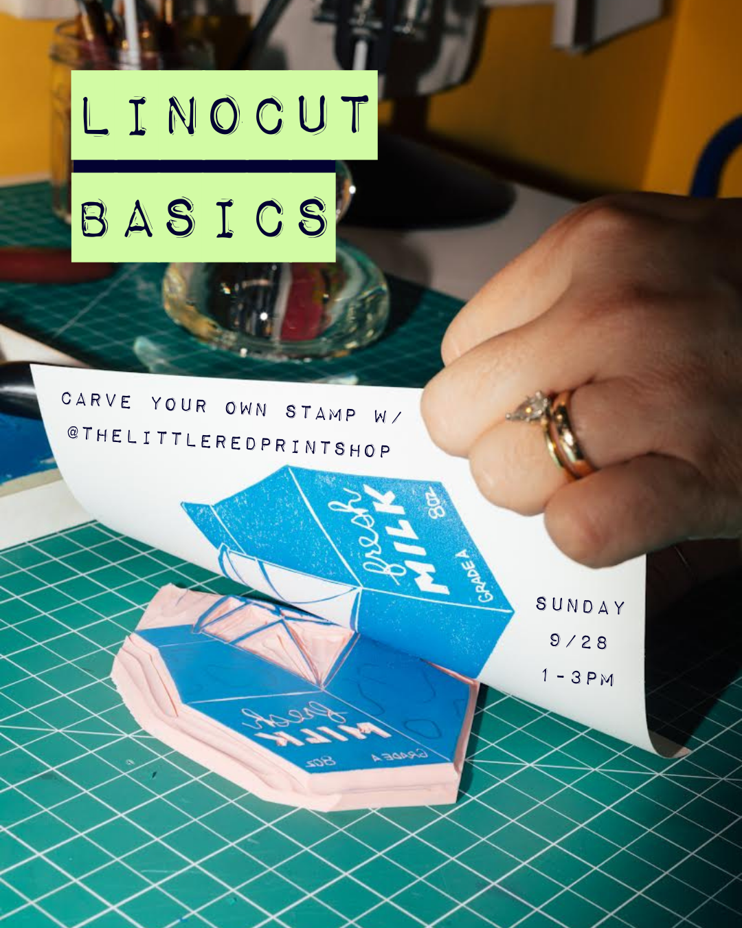 Linocut Basics: Intro to Printmaking w/ @ThelittleRedPrintSHop