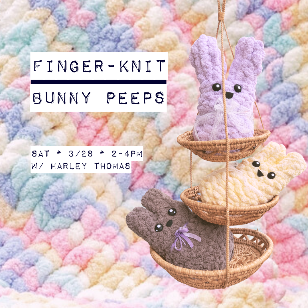 Hand-Knit Bunny Peeps with Harley