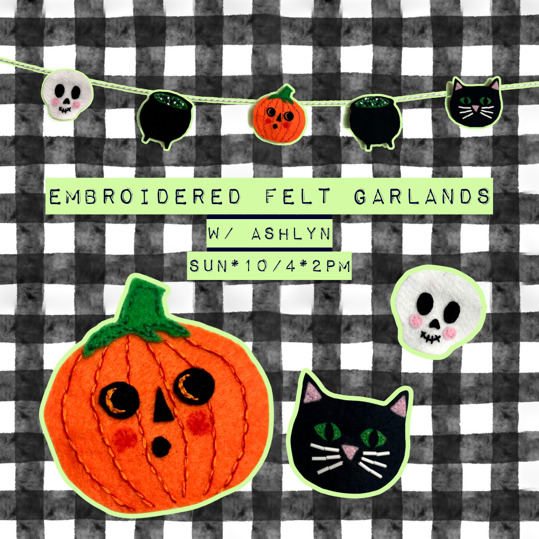 Spooky Stitches: Embroidered Halloween Garland