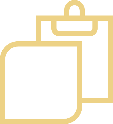 Icon of a clipboard with a blank sheet of paper attached.