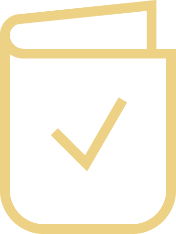 A stylized gold outline of a paper airplane on a black background.