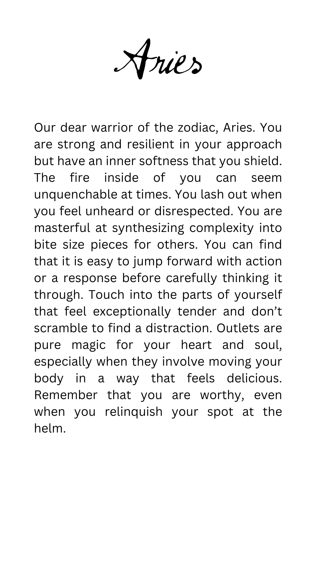 The Sanxtuary Issue 02: Inner Child Affirmations for your Zodiac Sign: Aries
