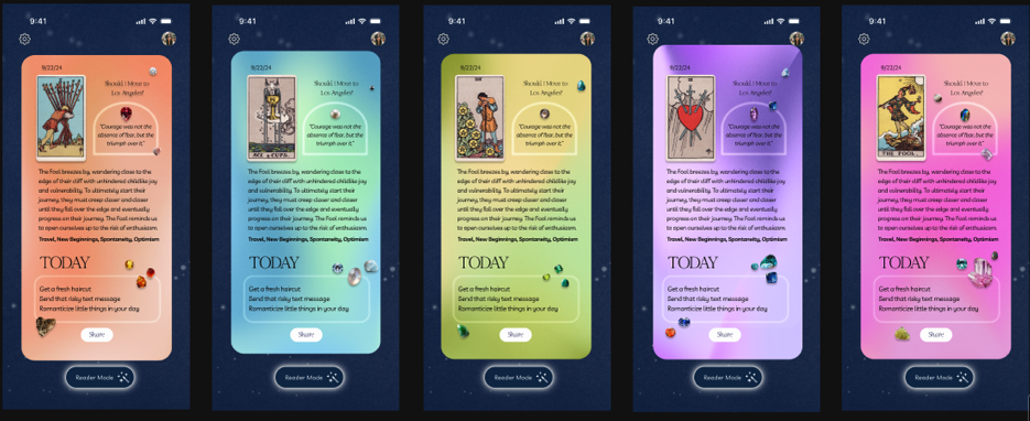 Aluma Ai Tarot Journal App UI/UX Interface