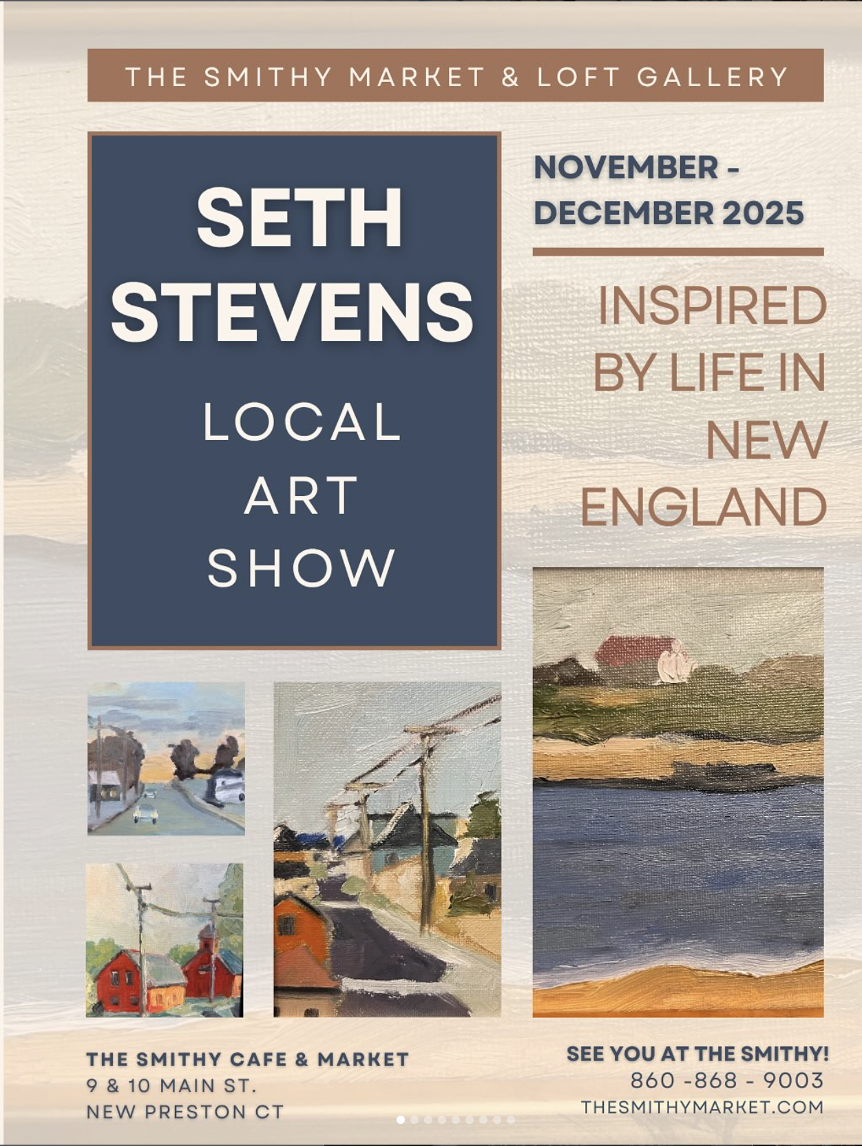 Seth Stevens Local art Smithy Market, New Preston, CT