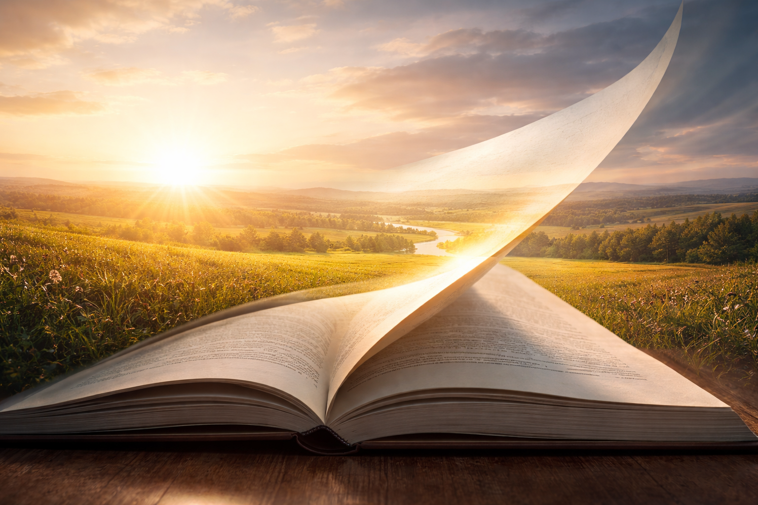 Page turning signifying a New Year