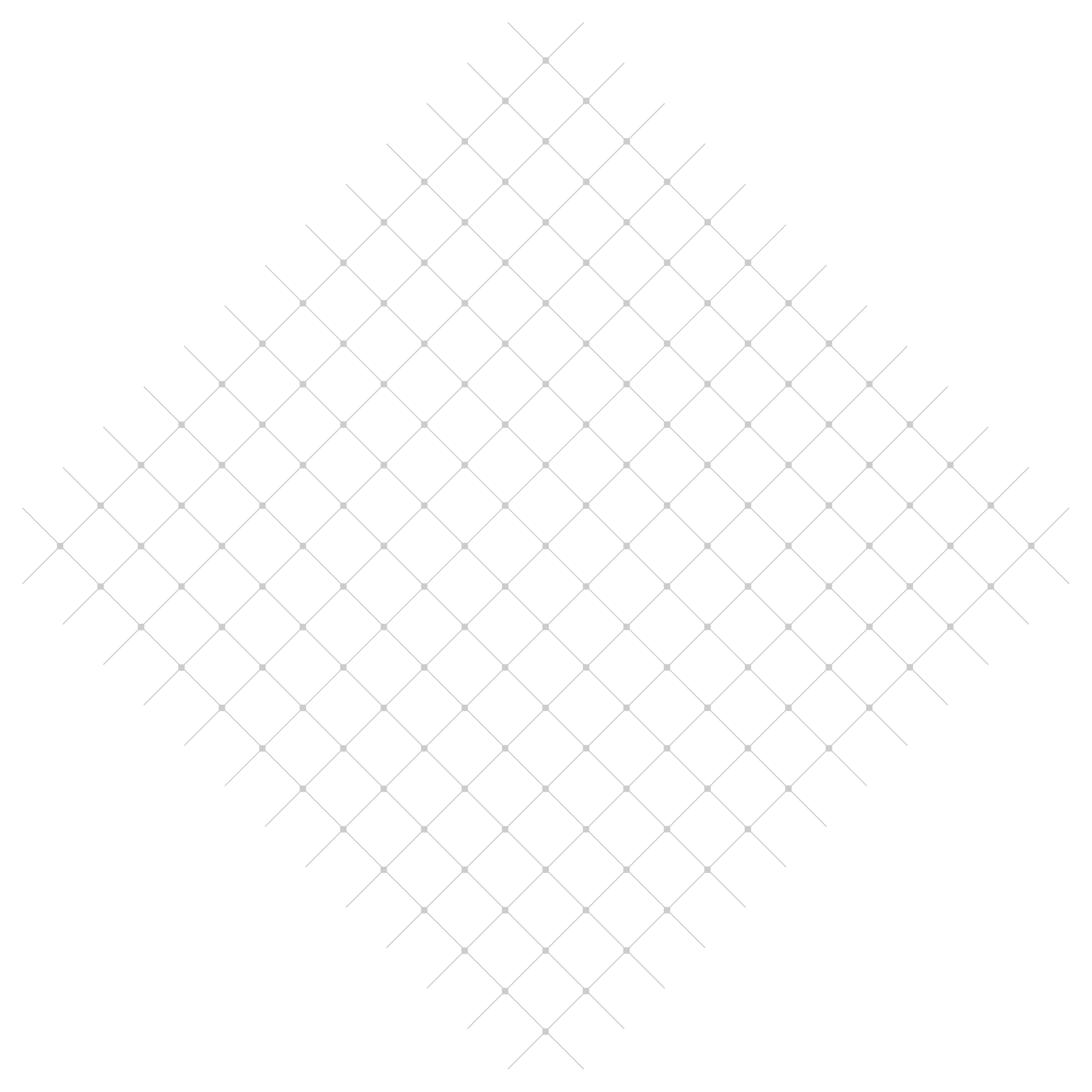 Grey lines forming a geometric pattern in a diamond shape