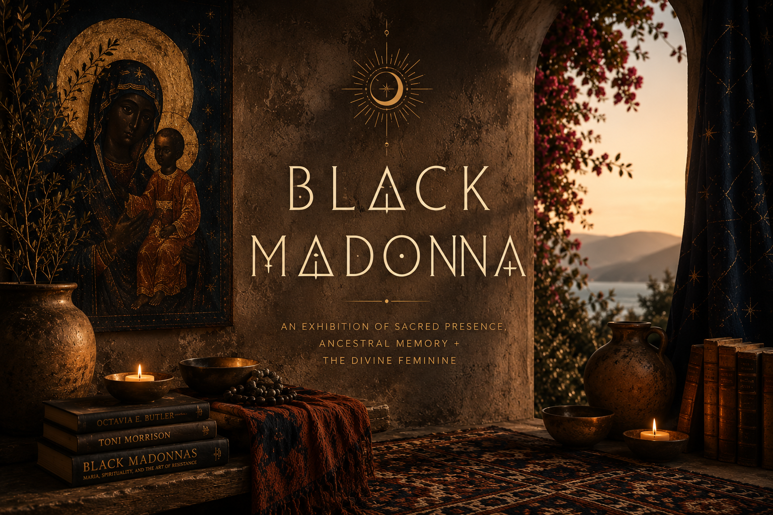 Sacred sanctuary exploring ancestral memory, divine femininity, and the Black Madonna tradition.