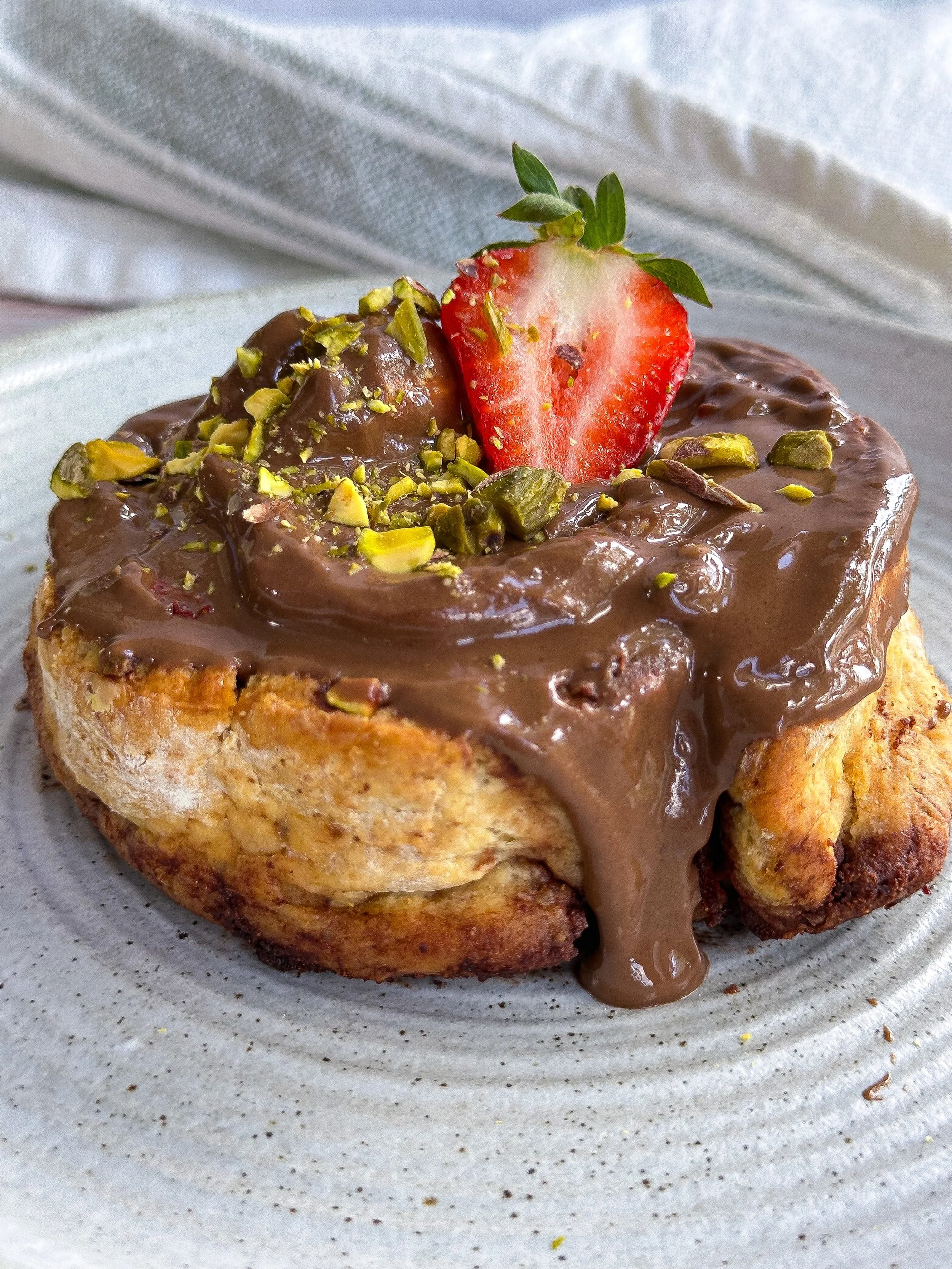 Strawberry Banana Chocolate Pistachio Roll