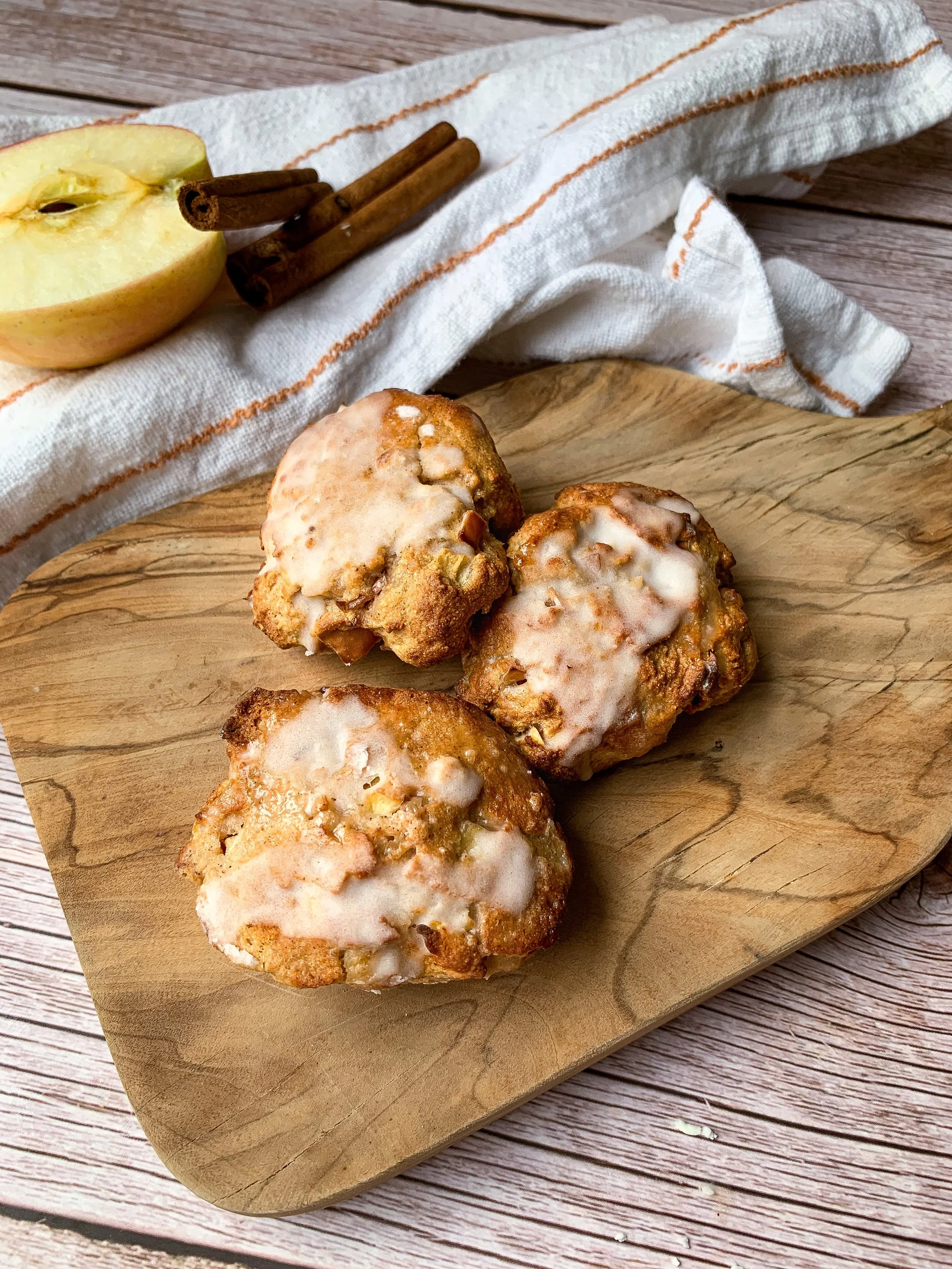 Small Batch Air Fryer Apple Fritters (Gluten Free, Dairy Free)