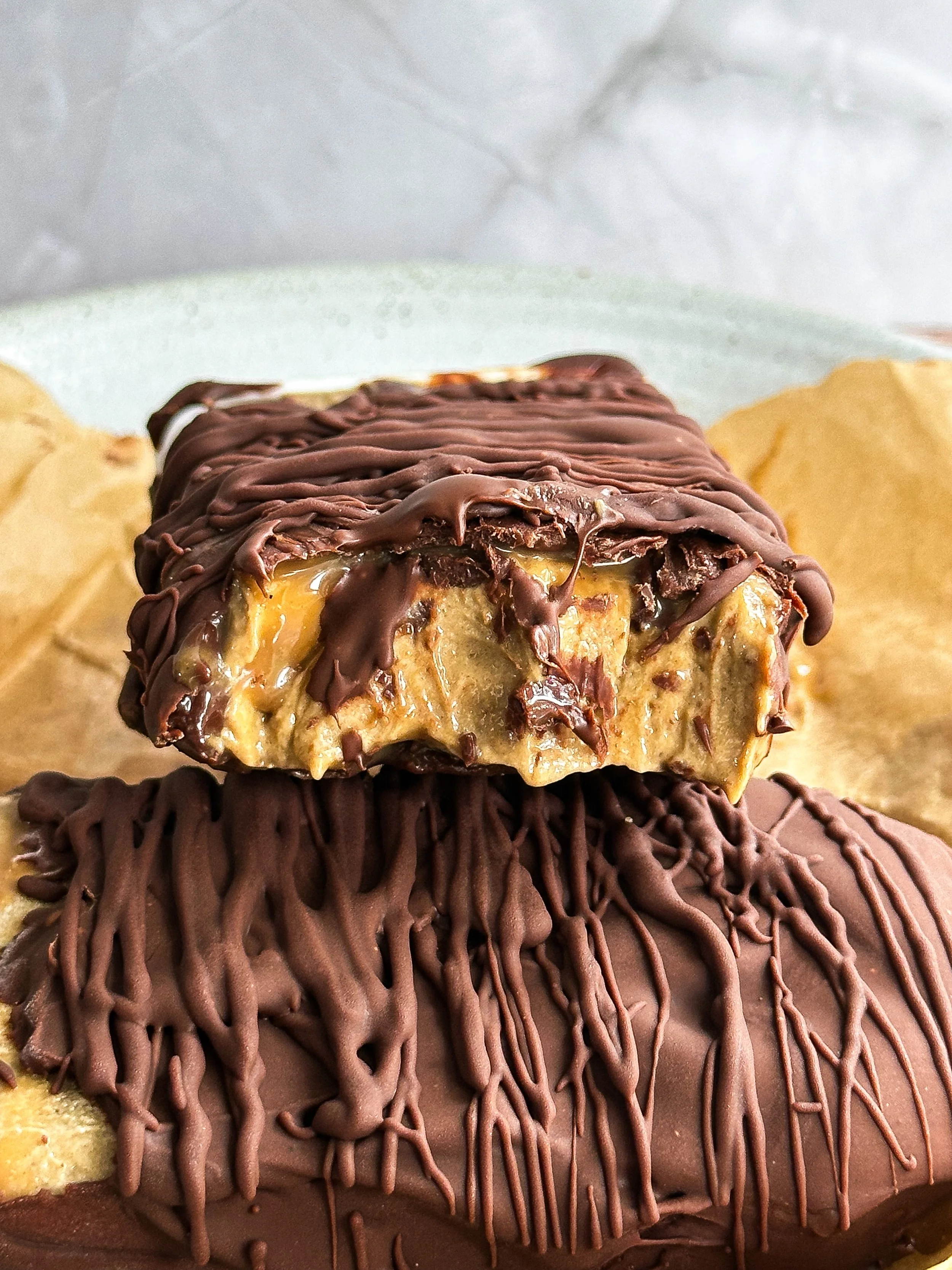 Vegan Snickers Ice Cream Bars