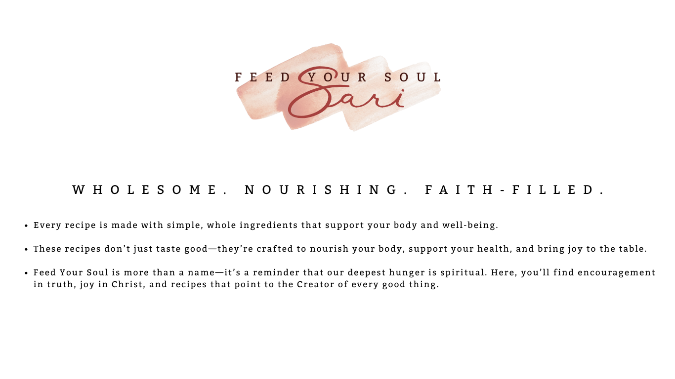 Feed Your Soul Sari motivational quote with a beige watercolor background
