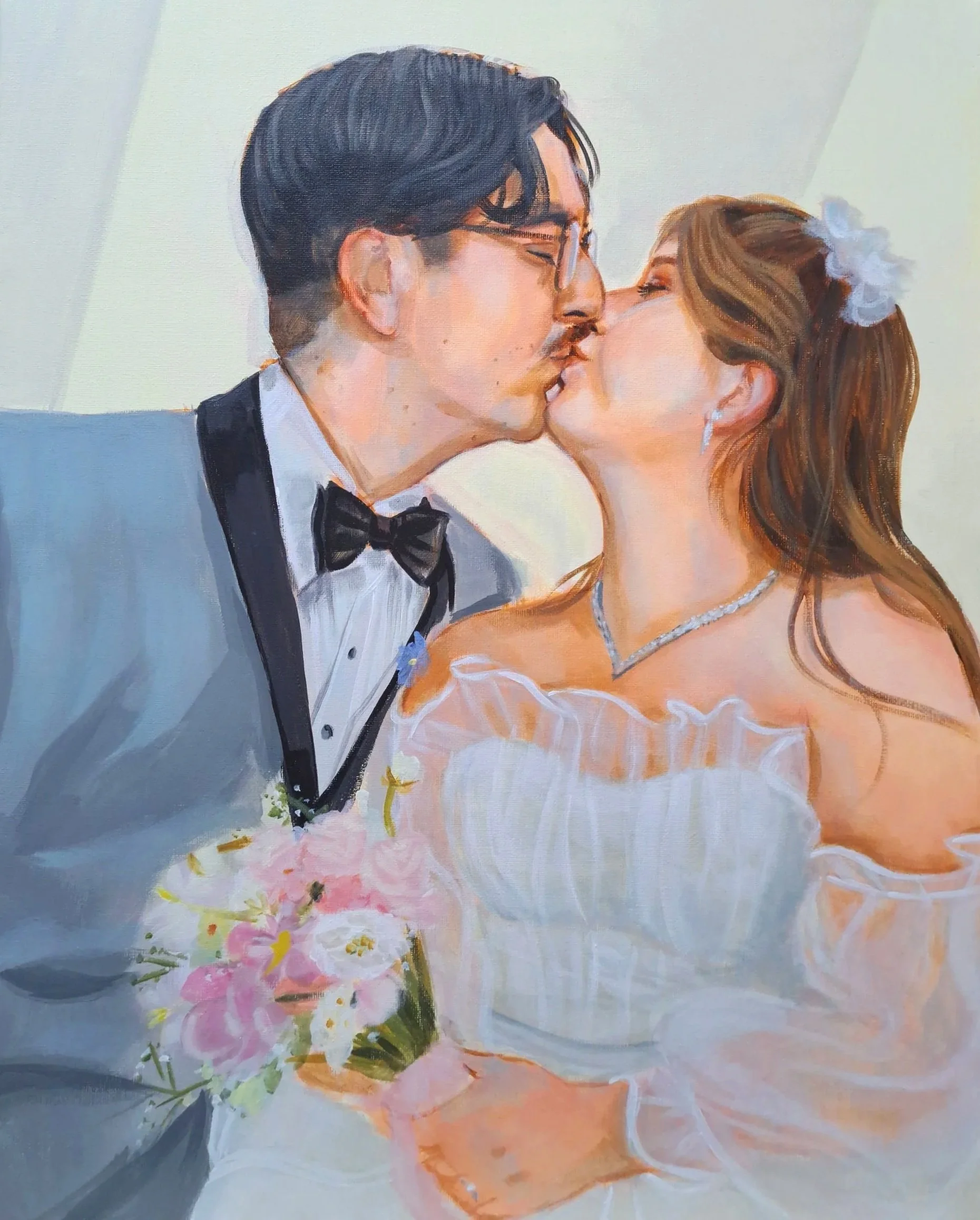 Wedding Live painting en Hermosillo, pintura de boda en vivo por Consuelo Márquez Arte