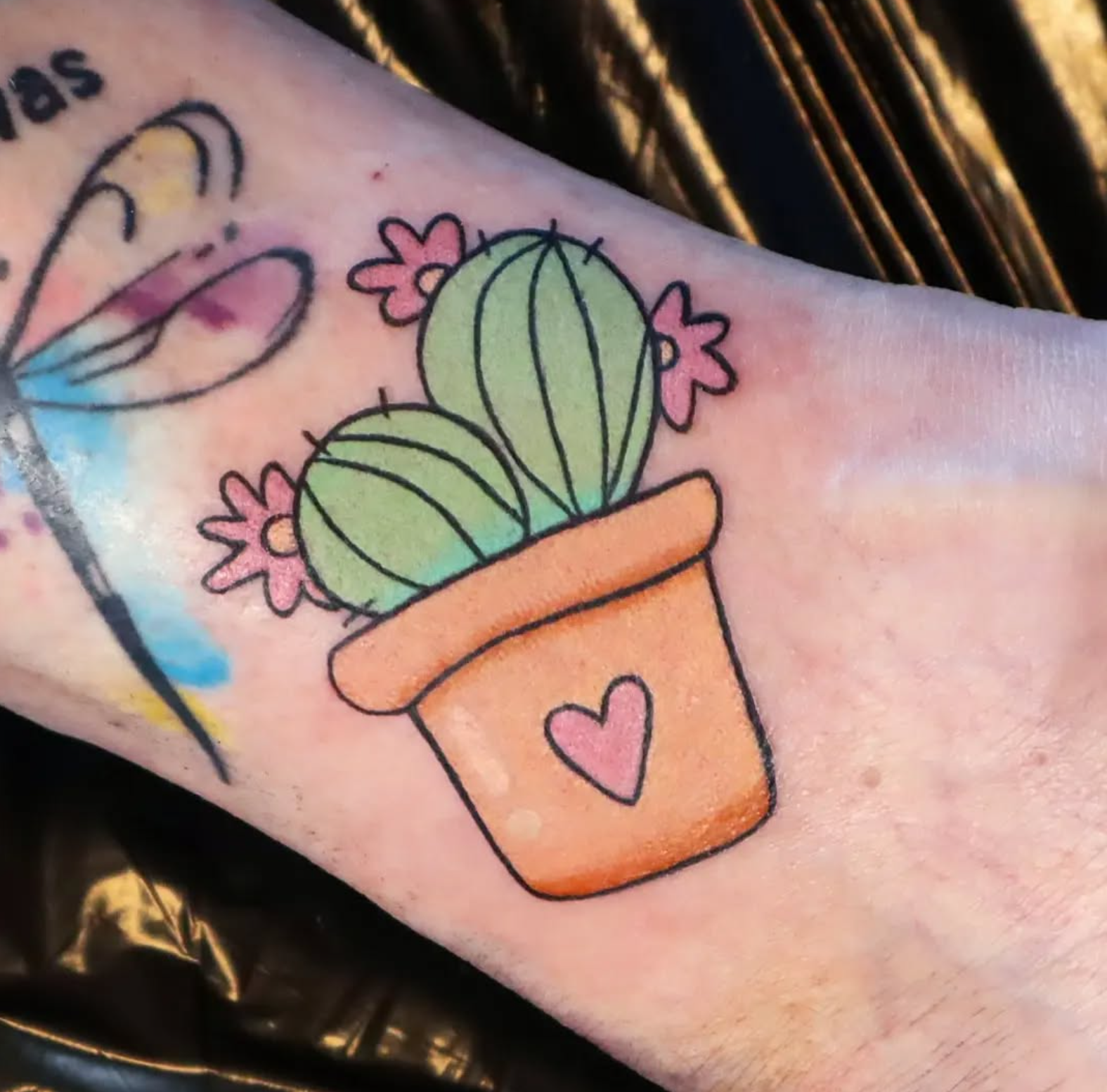 Cactus Plant tattoo by tattoo artist Willow Thomason located in Wolfville, Nova Scotia