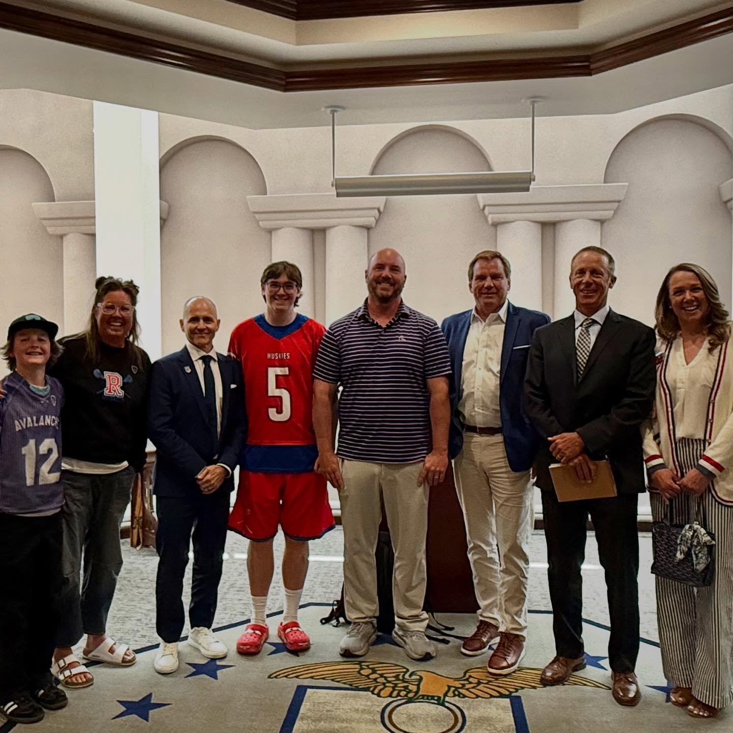 Another big step forward in our mission to sanction high school lacrosse through bill SB 305! Huge thanks to ASM Selena Torres – Fossett, Marc Riccio (CEO of USA Lacrosse), Paul Speaker from the Desert Dogs, and Justin Cutler, President of High