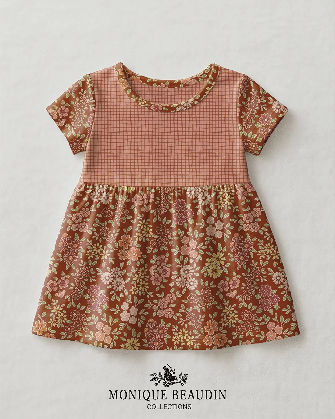 I couldn't resist... 🍂🧵

Once a fabric collection starts coming together, I always have to imagine it as a real project. So I made this simple sweet little dress mockup to see how some of the Heritage Harvest prints would play together&mdash;and no