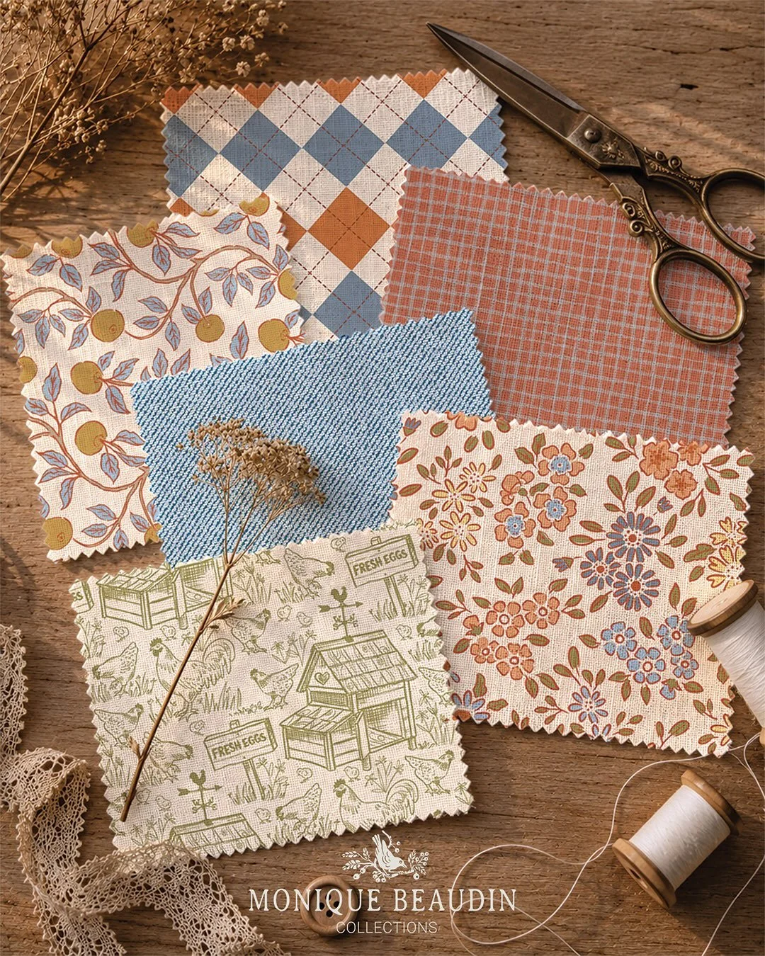 ✨Exciting news! ✨My Heritage Harvest fabric collection can be purchased online on LBK Printing Co.&rsquo;s new website for a limited-time special run! One exciting feature of their new website is that customers will be able to&nbsp;adjust the scale o