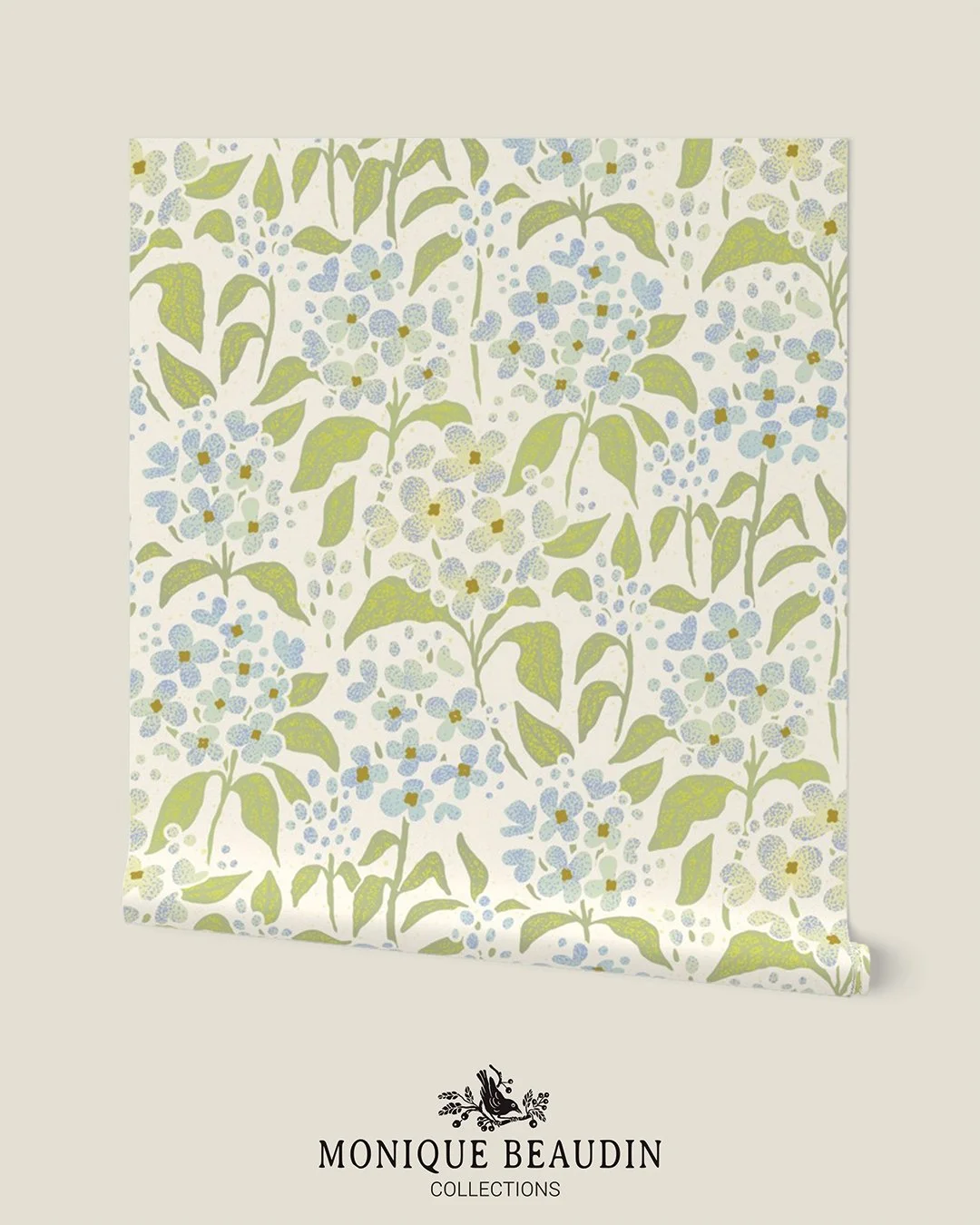 Introducing my Hydrangea Spoonflower Design Challenge Entry.
Following my little poll, I was pleasantly surprised by how the votes were split: the blue version came out on top! 

My sponge-stencilled-style hydrangea design was created to bring a fres