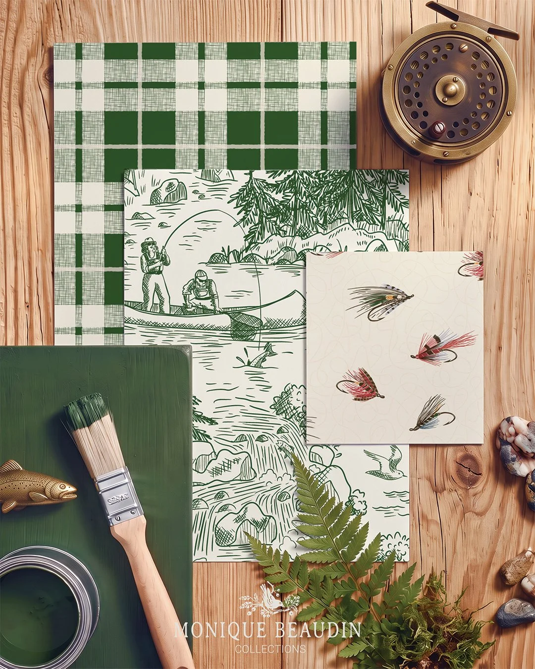 Just added new designs to my "Gone Fishing" mini collection in my Spoonflower shop!

Designed to work beautifully together or individually, these patterns are well suited for wallpaper, quilting cotton, home d&eacute;cor, bedding, and acces
